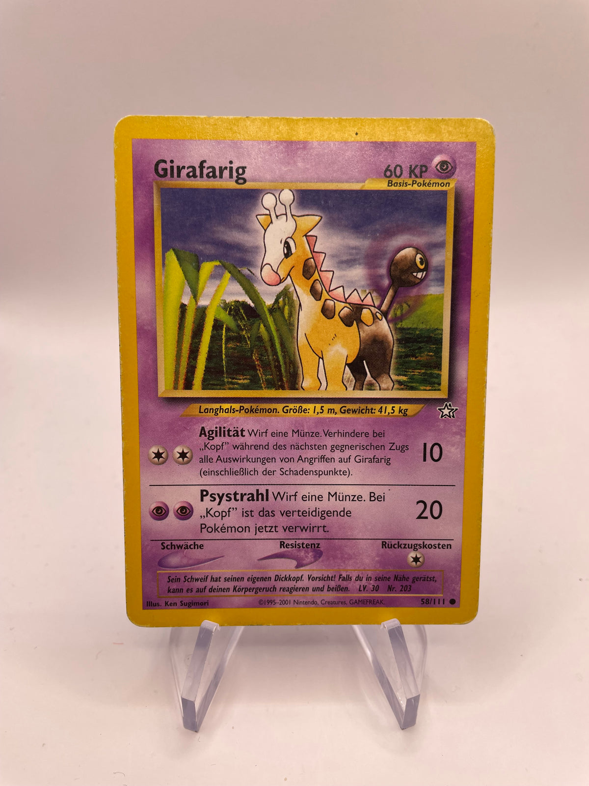 Pokemon Karte Neo Genesis Girafarig 58/111 Deutsch