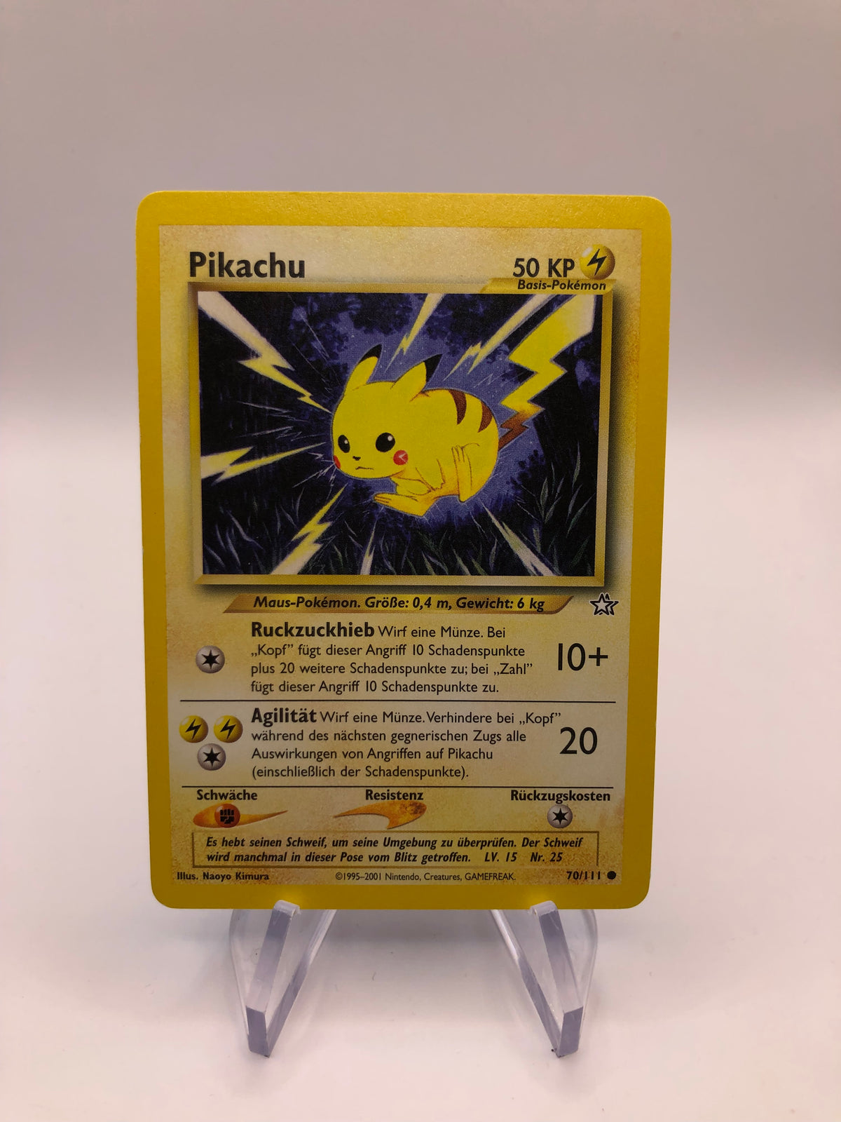 Pokemon Karte Pikachu neo Genesis 70/111 Deutsch