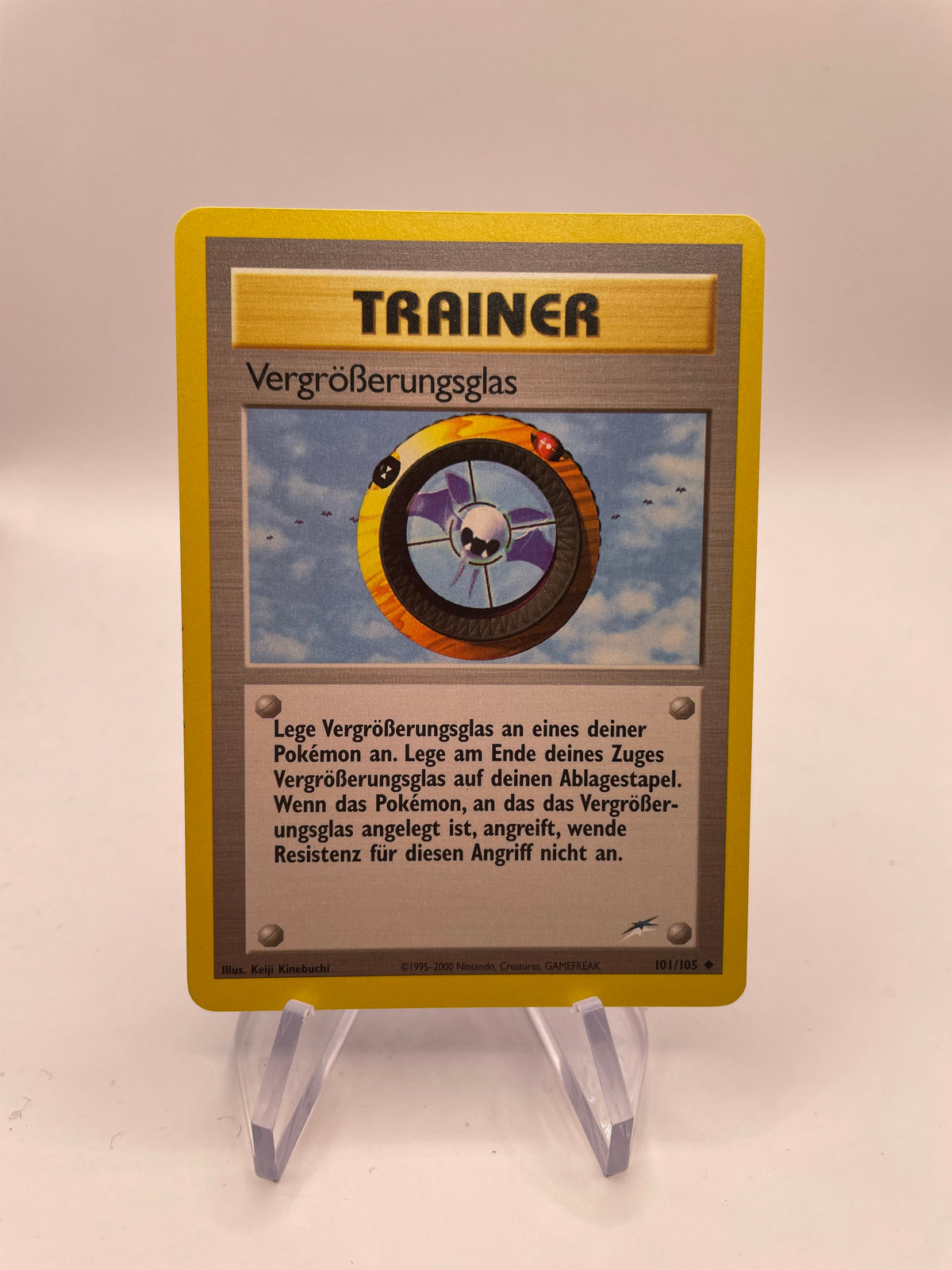 Pokemon Karte Neo Destiny Trainer Vergrößerungsglas 101/105 Deutsch