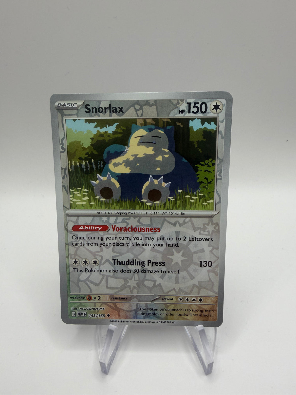 Pokemon Karte Reverse 151 Relaxo 143/165 Englisch