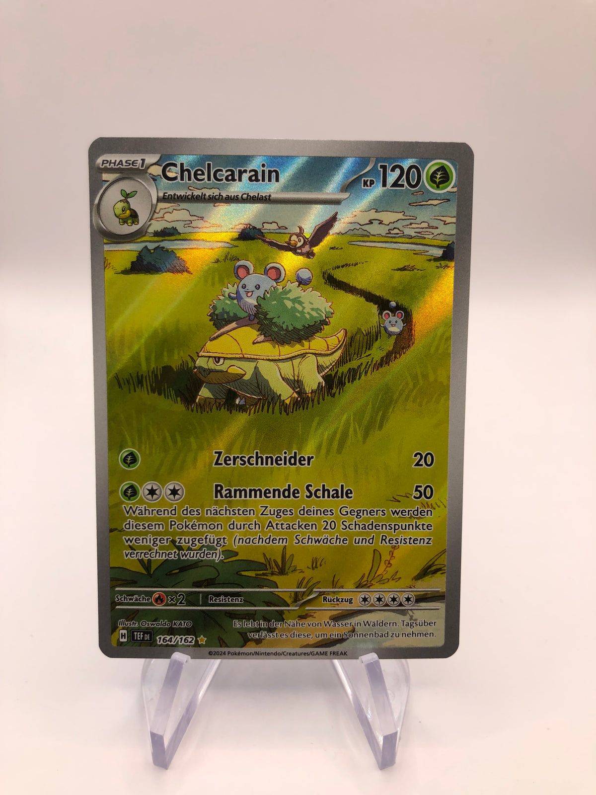 Pokemon Karte Art-Rare Chelcarain 164/162 Deutsch