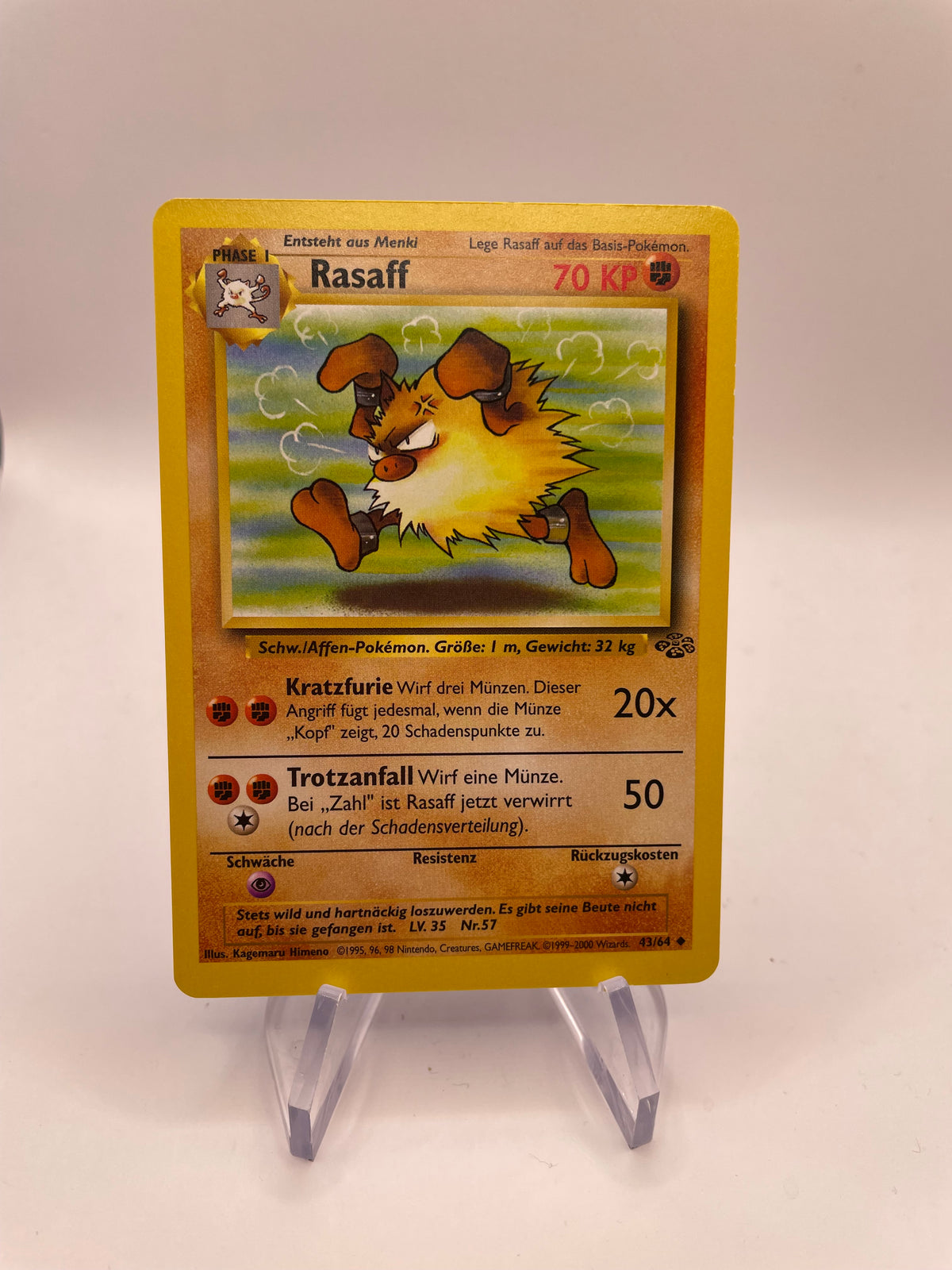 Pokemon Karte Rasaff 43/64 Jungel Deutsch