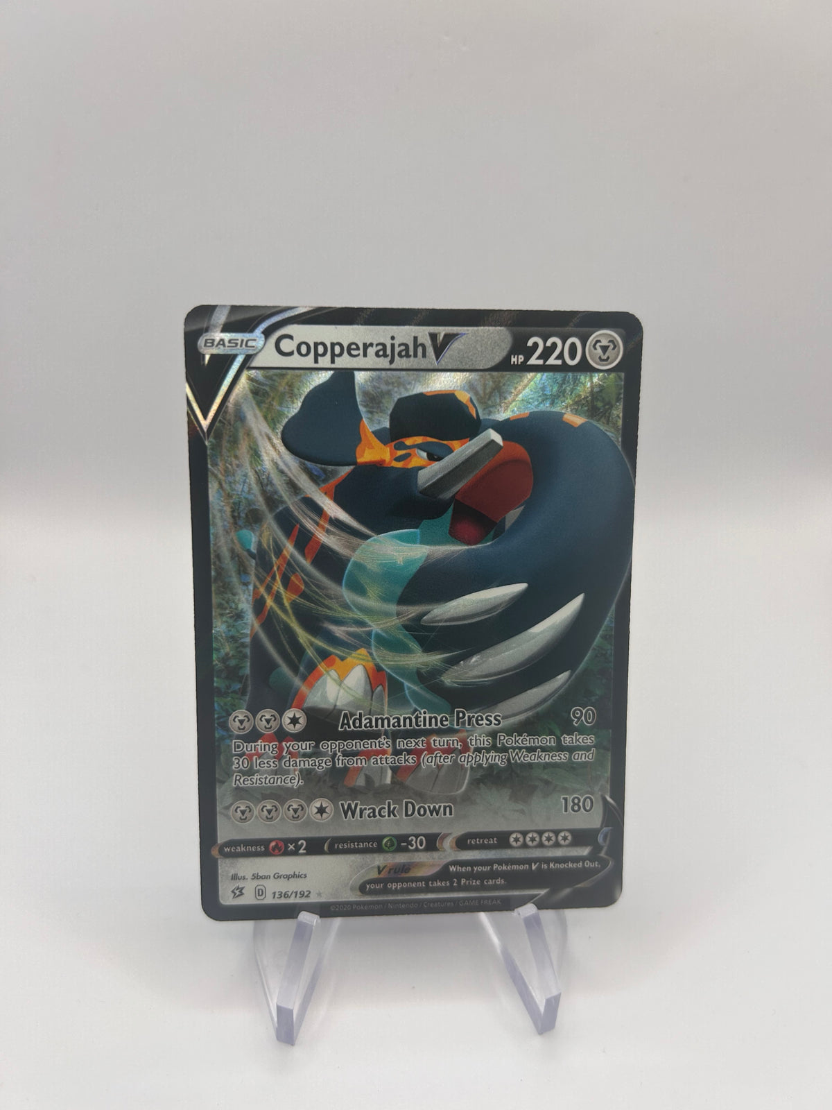 Pokemon Karte V Patinaraja 136/192 Englisch