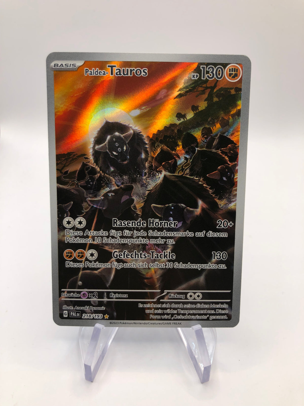 Pokemon Karte Art-Rare Tauros 218/193 Deutsch