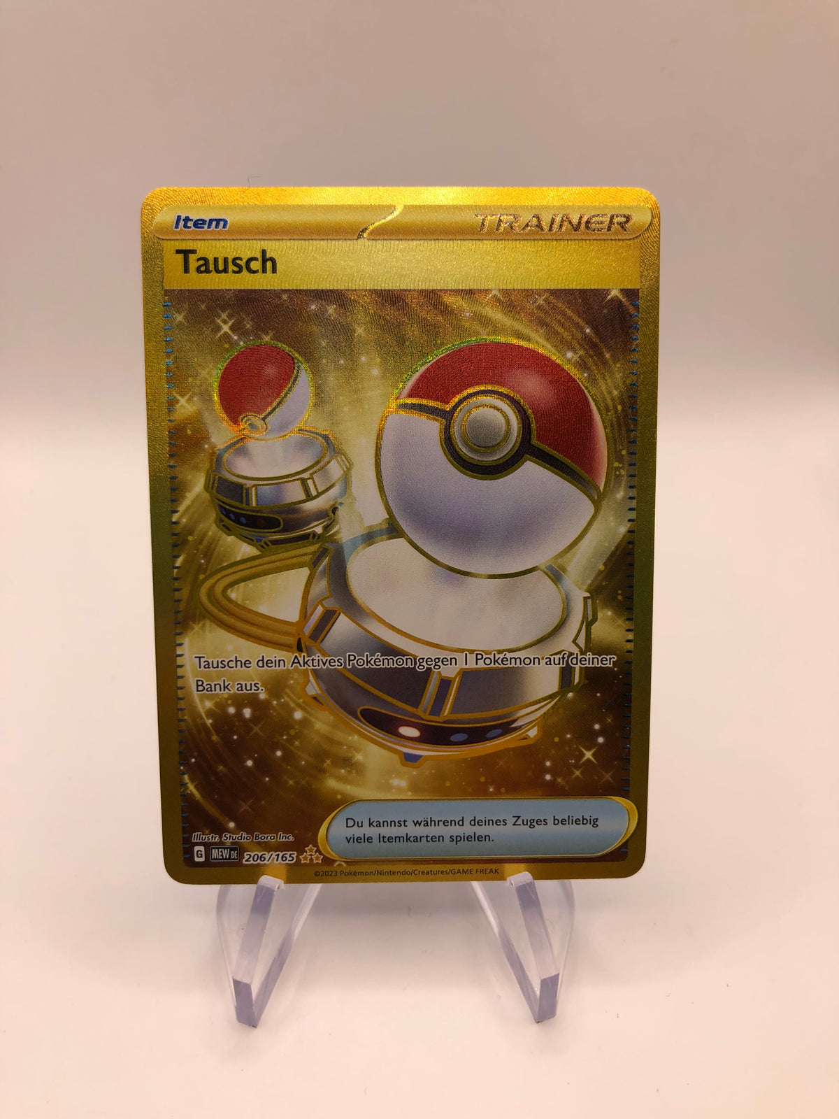 Pokemon Karte Gold Trainer Tausch 206/165 Deutsch