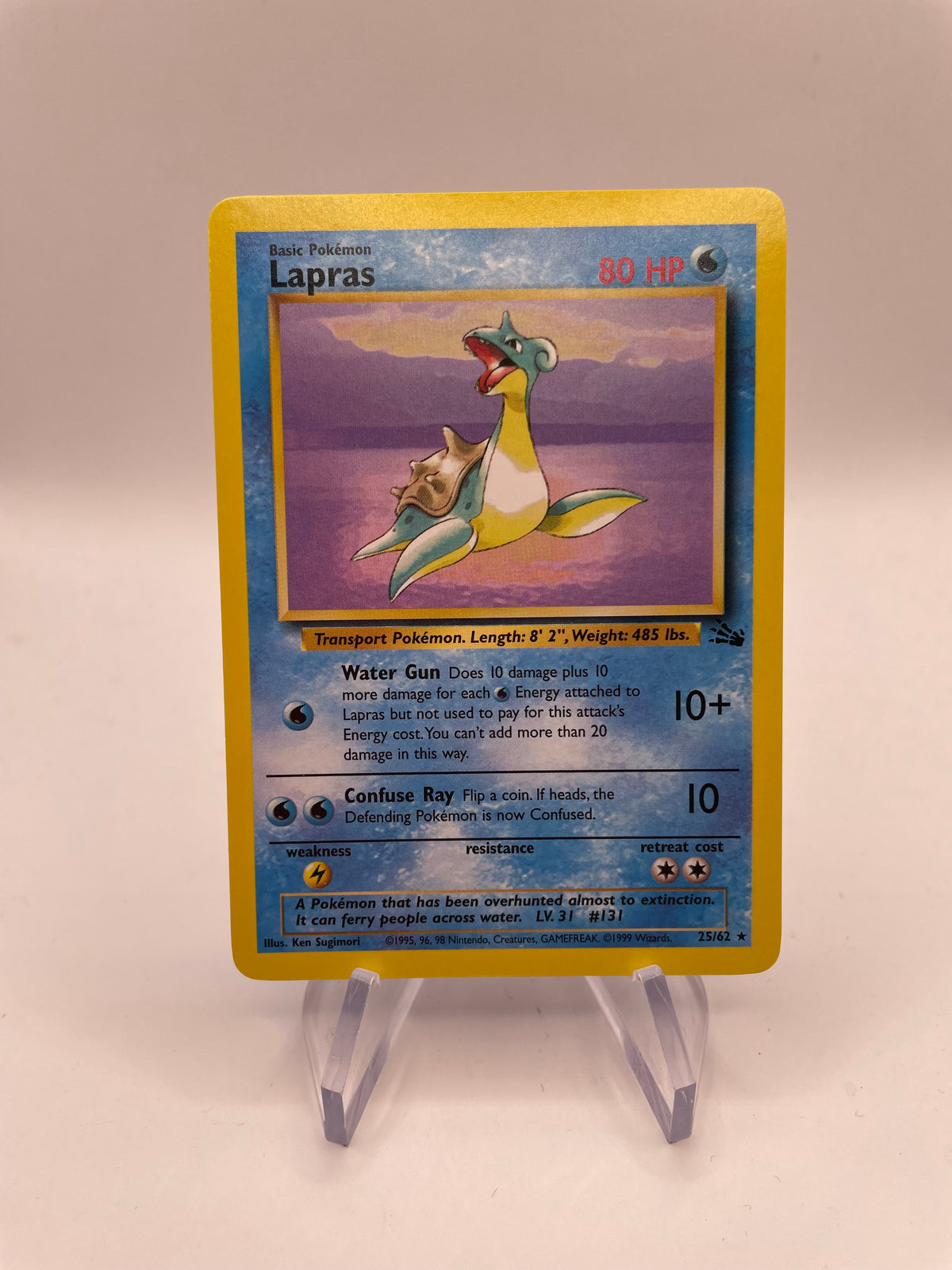 Pokemon Karte Fossil Lapras 25/62 Englisch