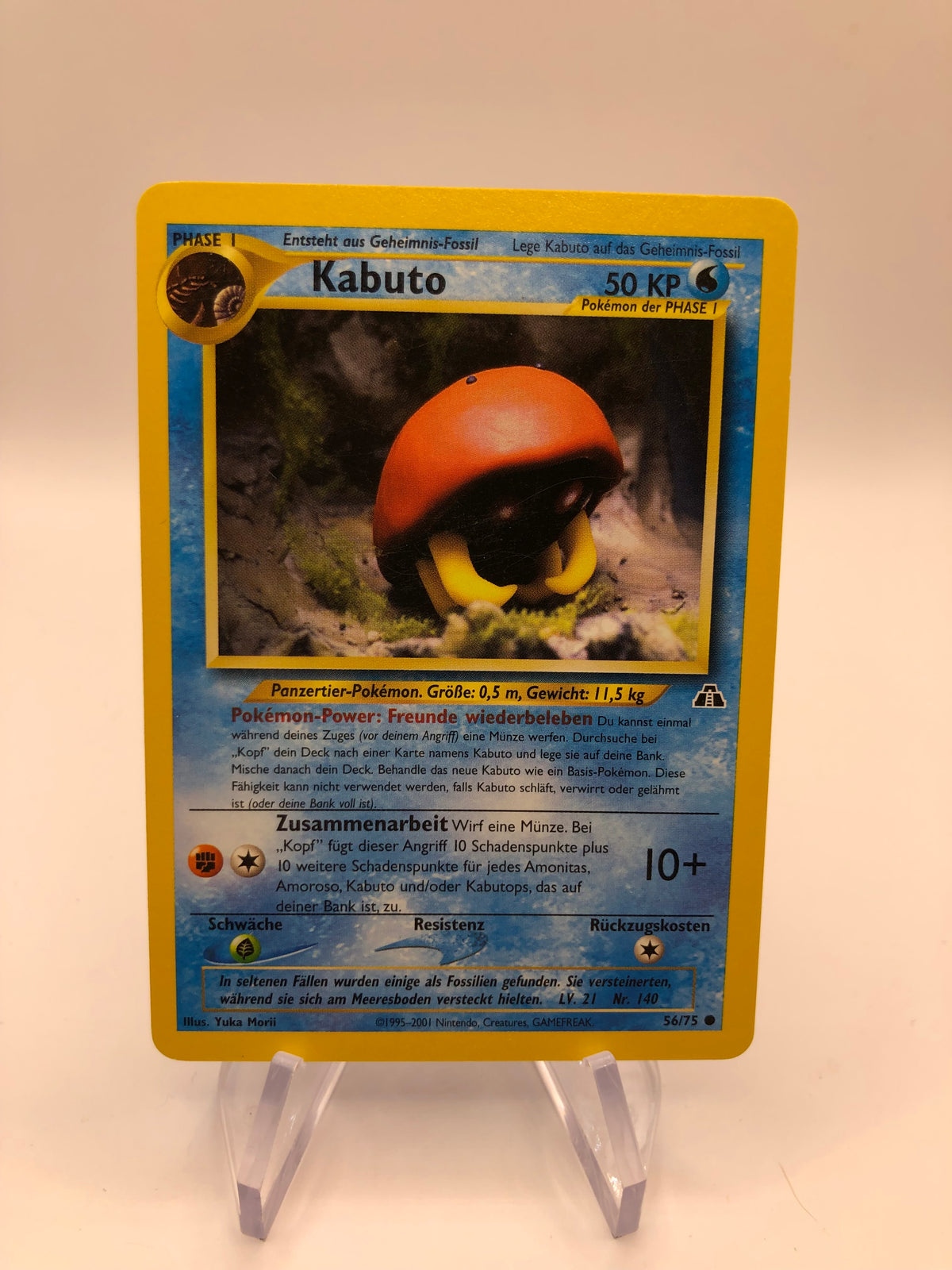 Pokemon Karte Neo Discovery Kabuto 56/75 Deutsch