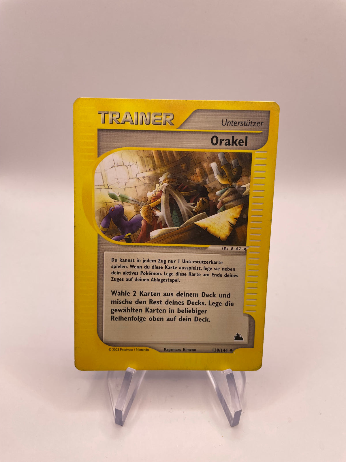 Pokemon Karte e-Series Trainer Orakel 138/144 Deutsch