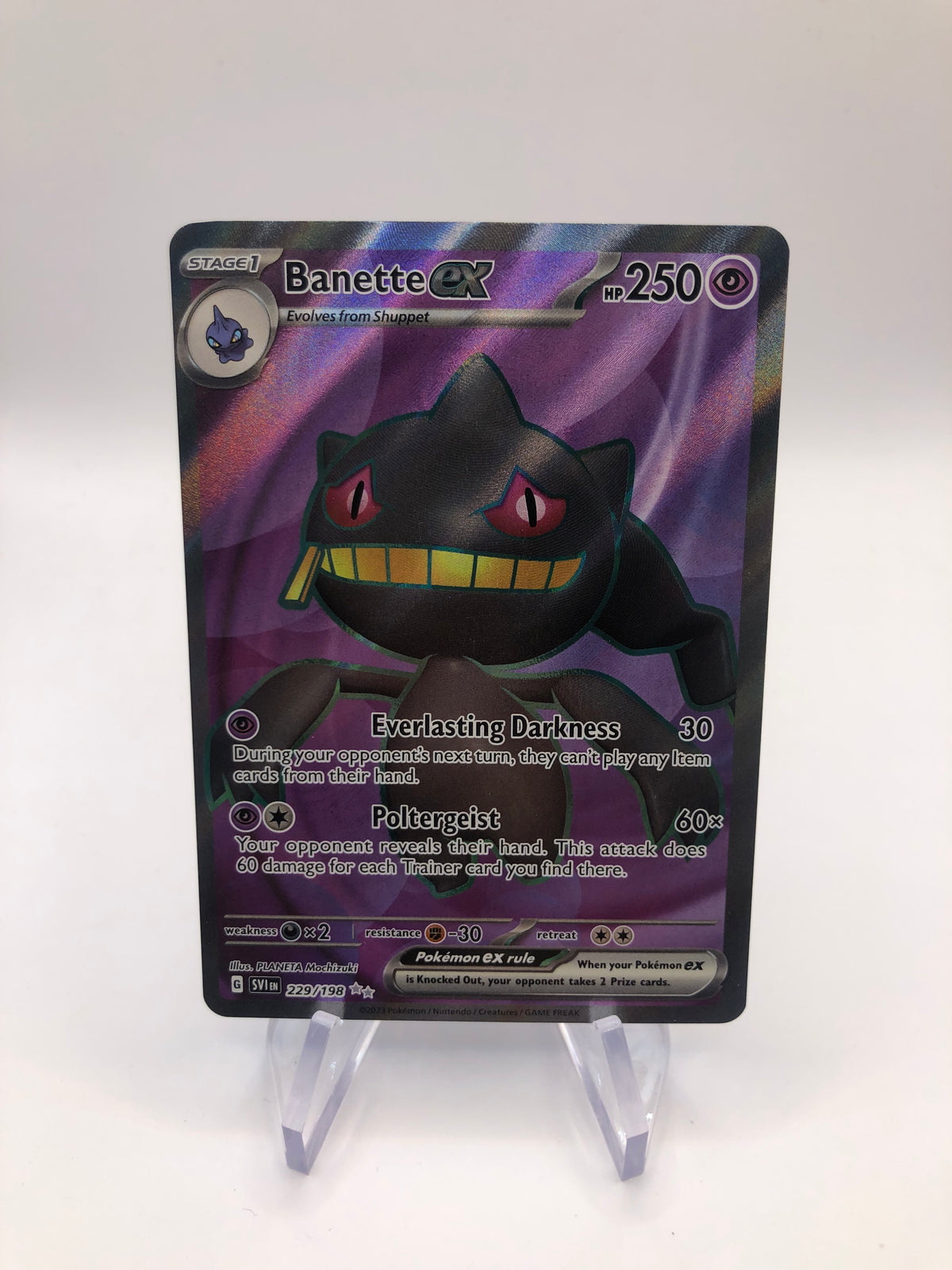 Pokemon Karte EX Fullart Banette 229/198 Englisch