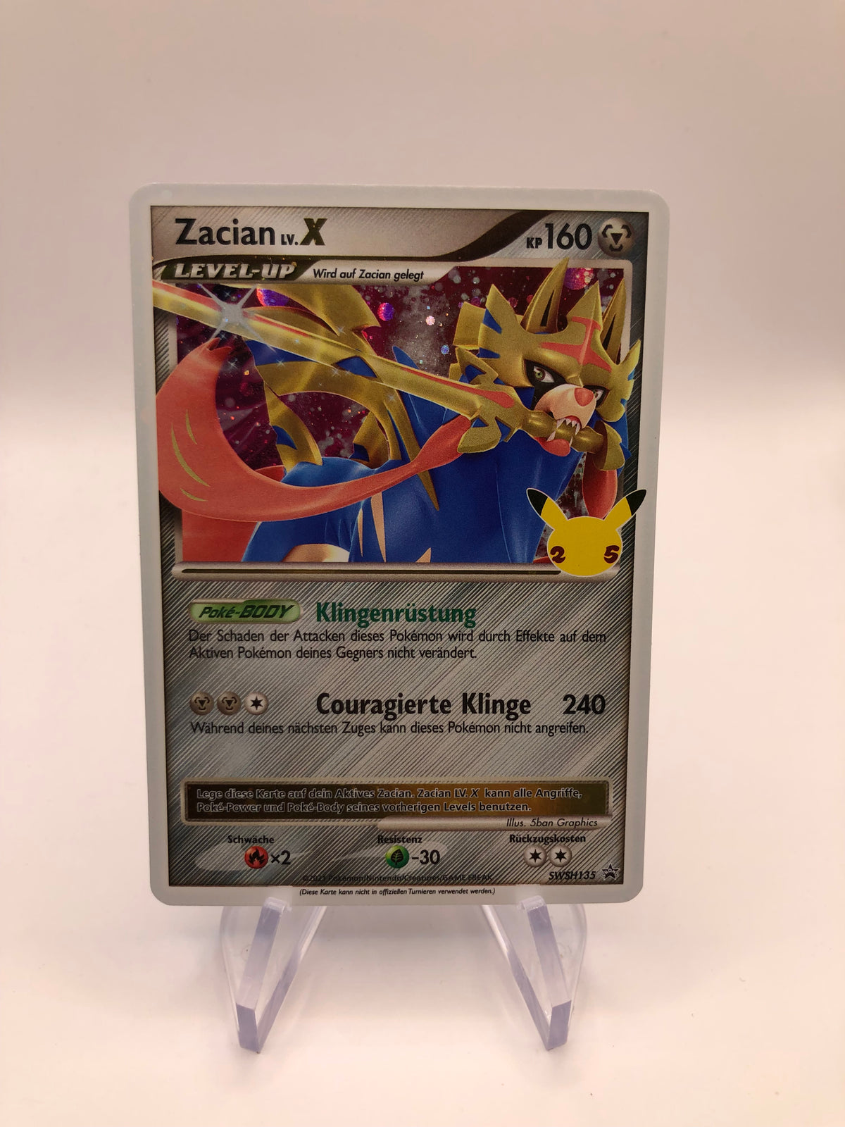Pokemon Karte Promo Celebration Zacian Lv.X SWSH135 Deutsch
