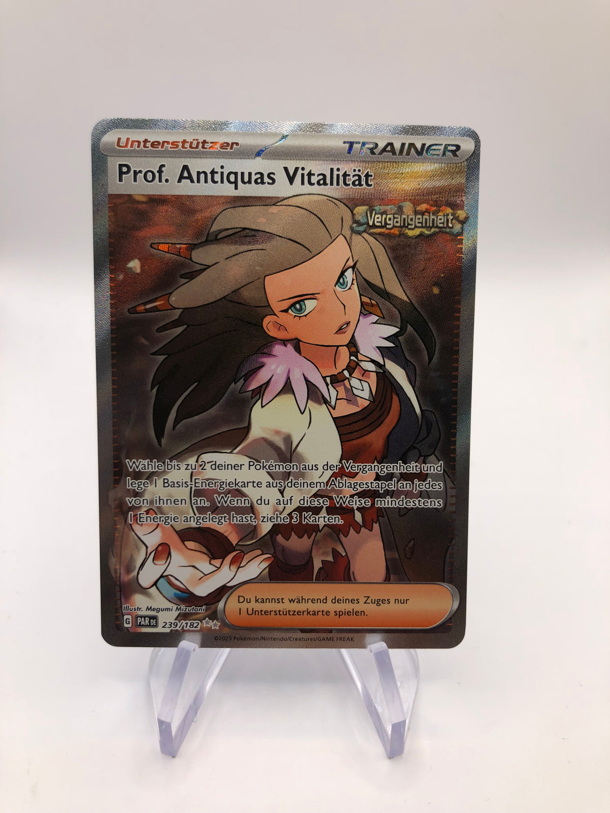 Pokemon Karte Trainer Prof. Antiquas Vitalität 239/182 Deutsch