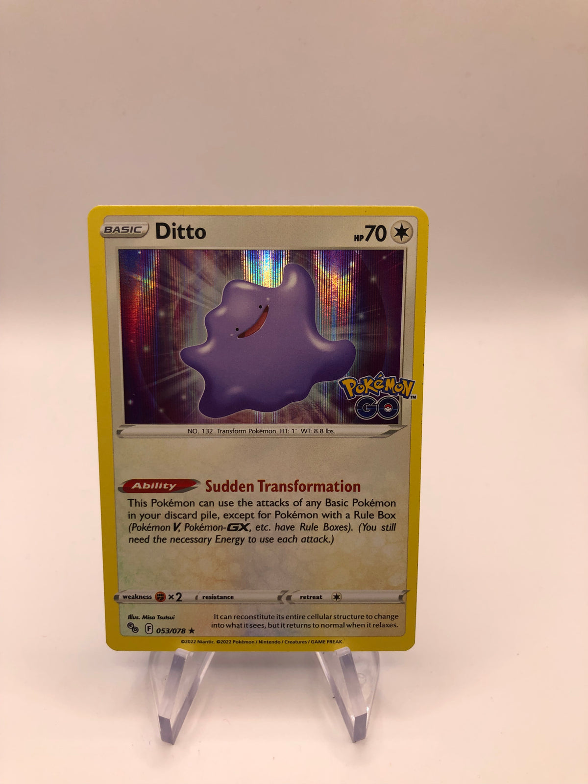 Pokemon Karte Holo Ditto 53/78 Englisch