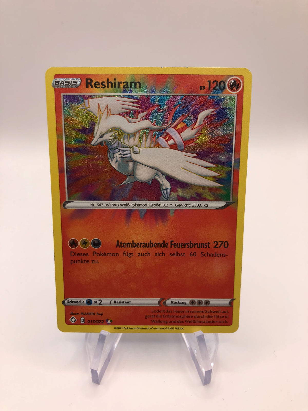Pokemon Karte Amazing Rare Reshiram 17/72 Deutsch