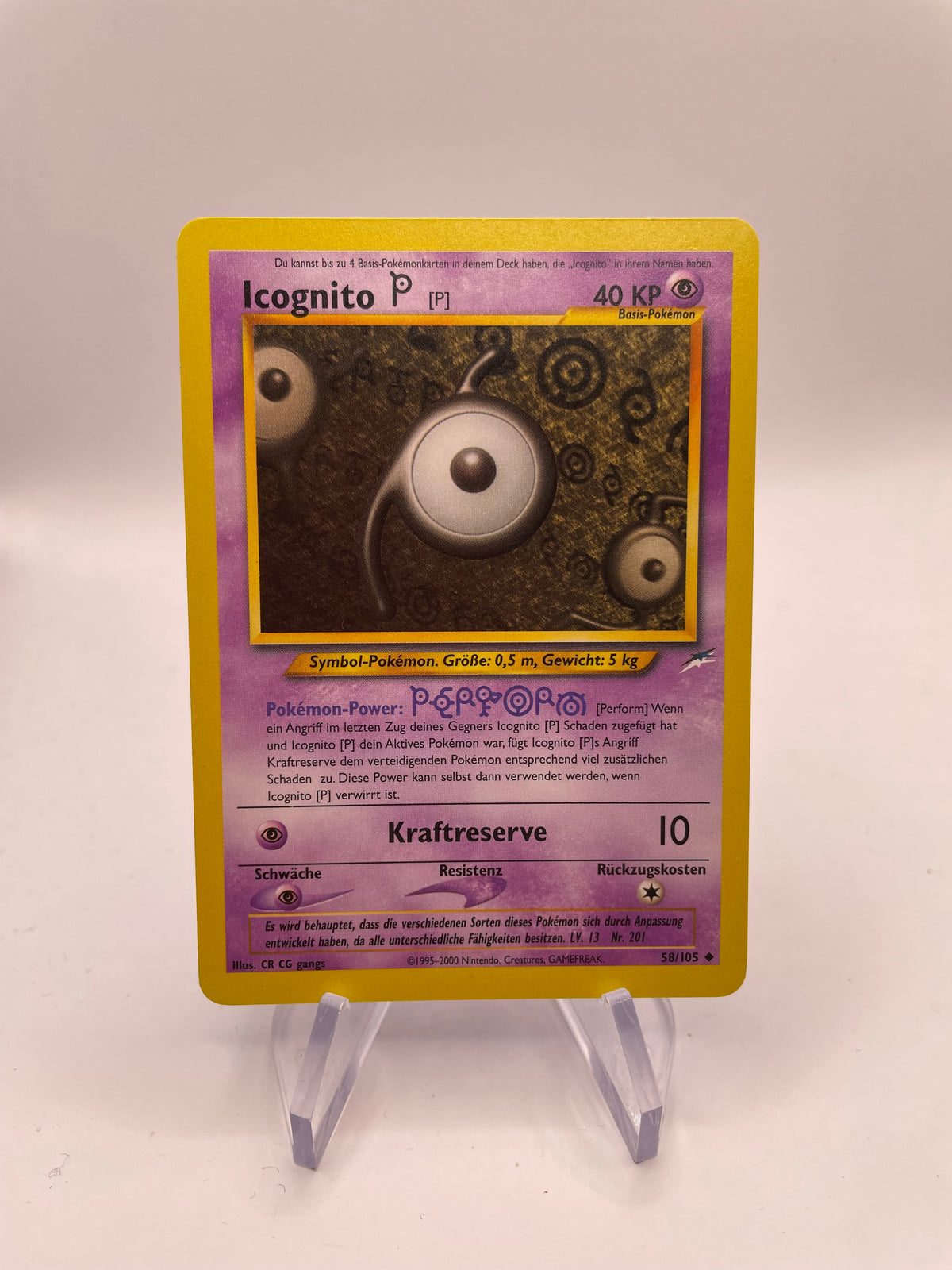 Pokemon Karte Neo Destiny Icognito 58/105 Deutsch