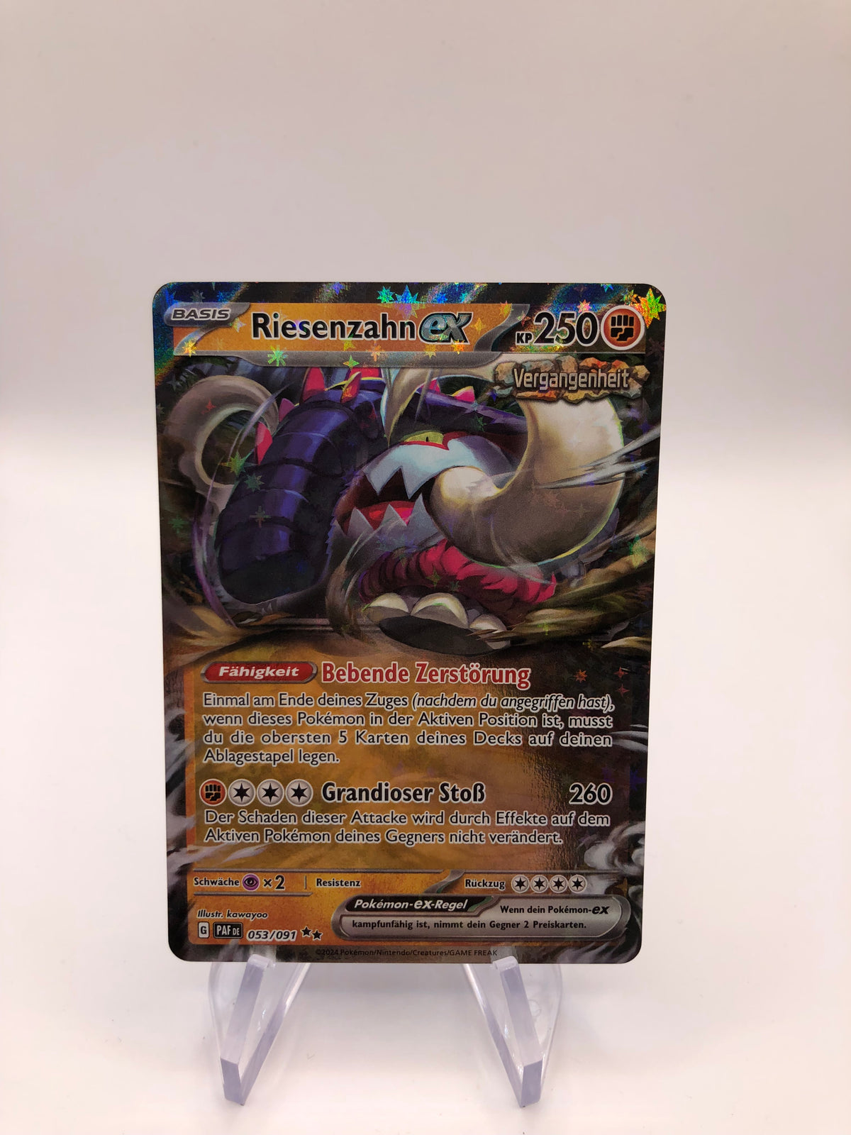 Pokemon Karte Ex Riesenzahn 53/91 Deutsch