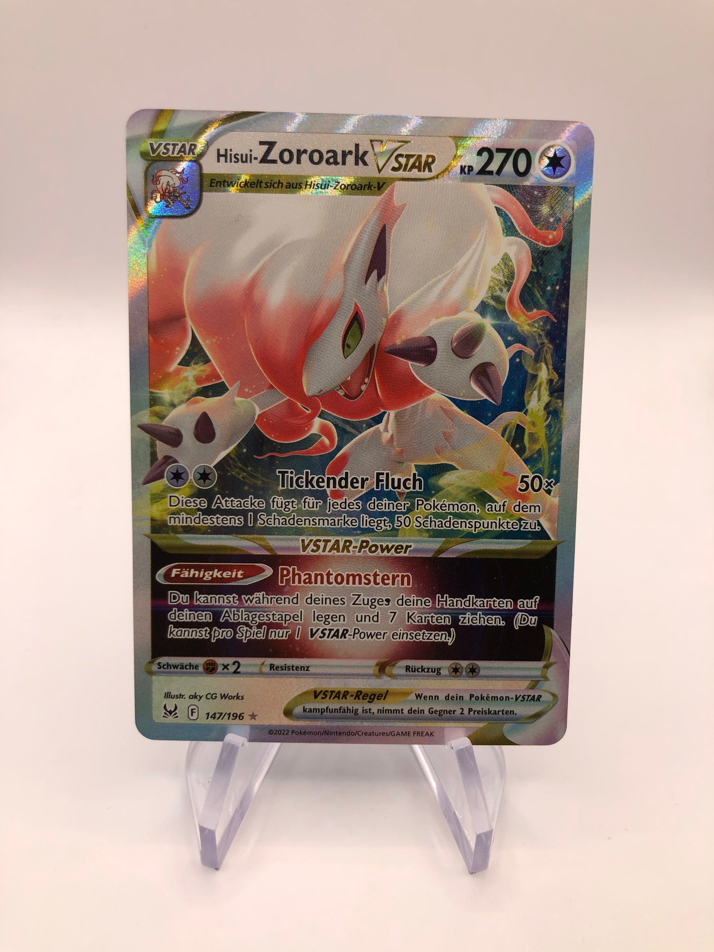 Pokemon Karten Vstar Hisui Zoroark 147/196 Deutsch