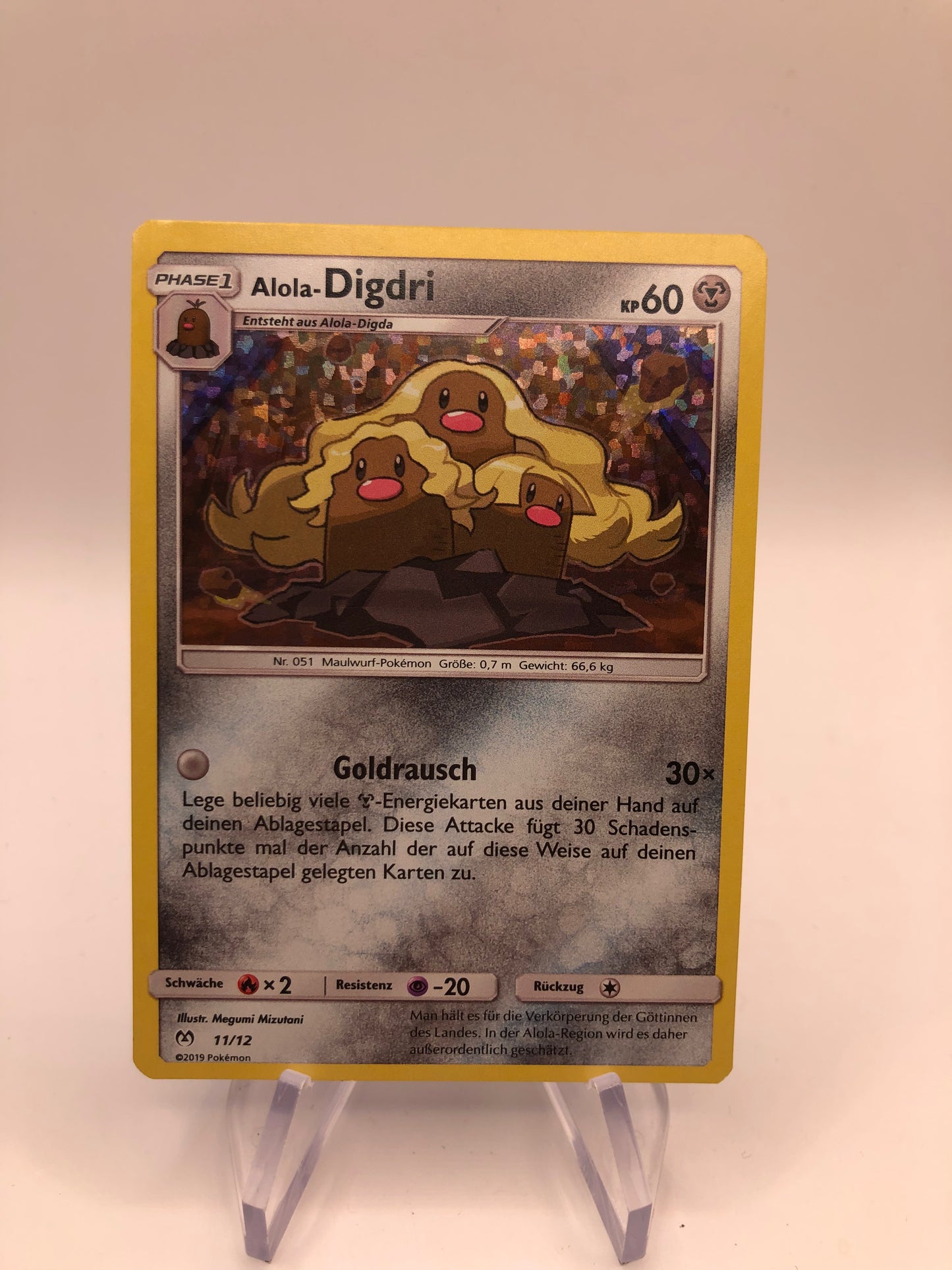 Pokemon Karte Holo Digdri 11/12 Deutsch