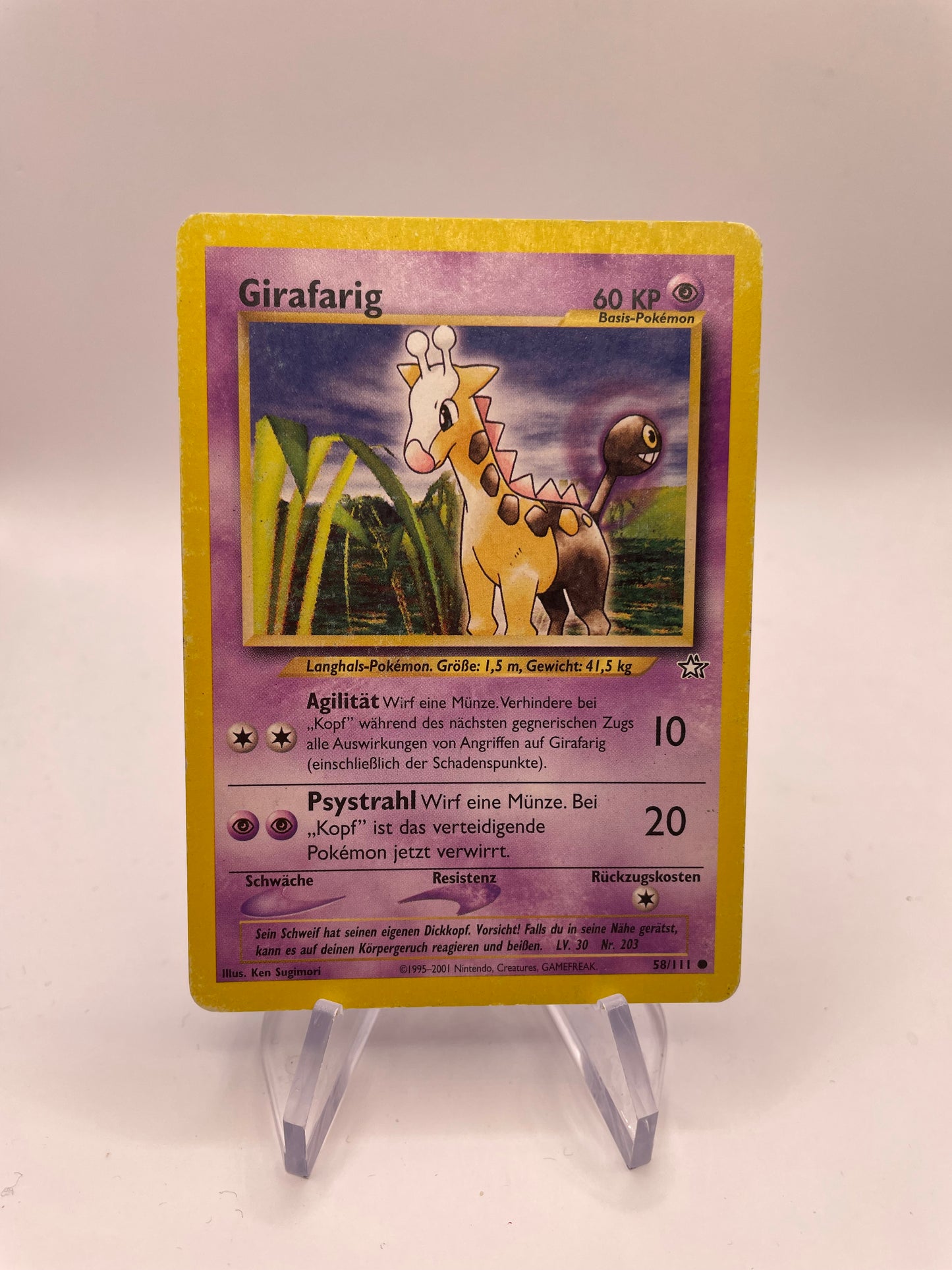 Pokemon Karte Neo Genesis Girafarig 58/111 Deutsch