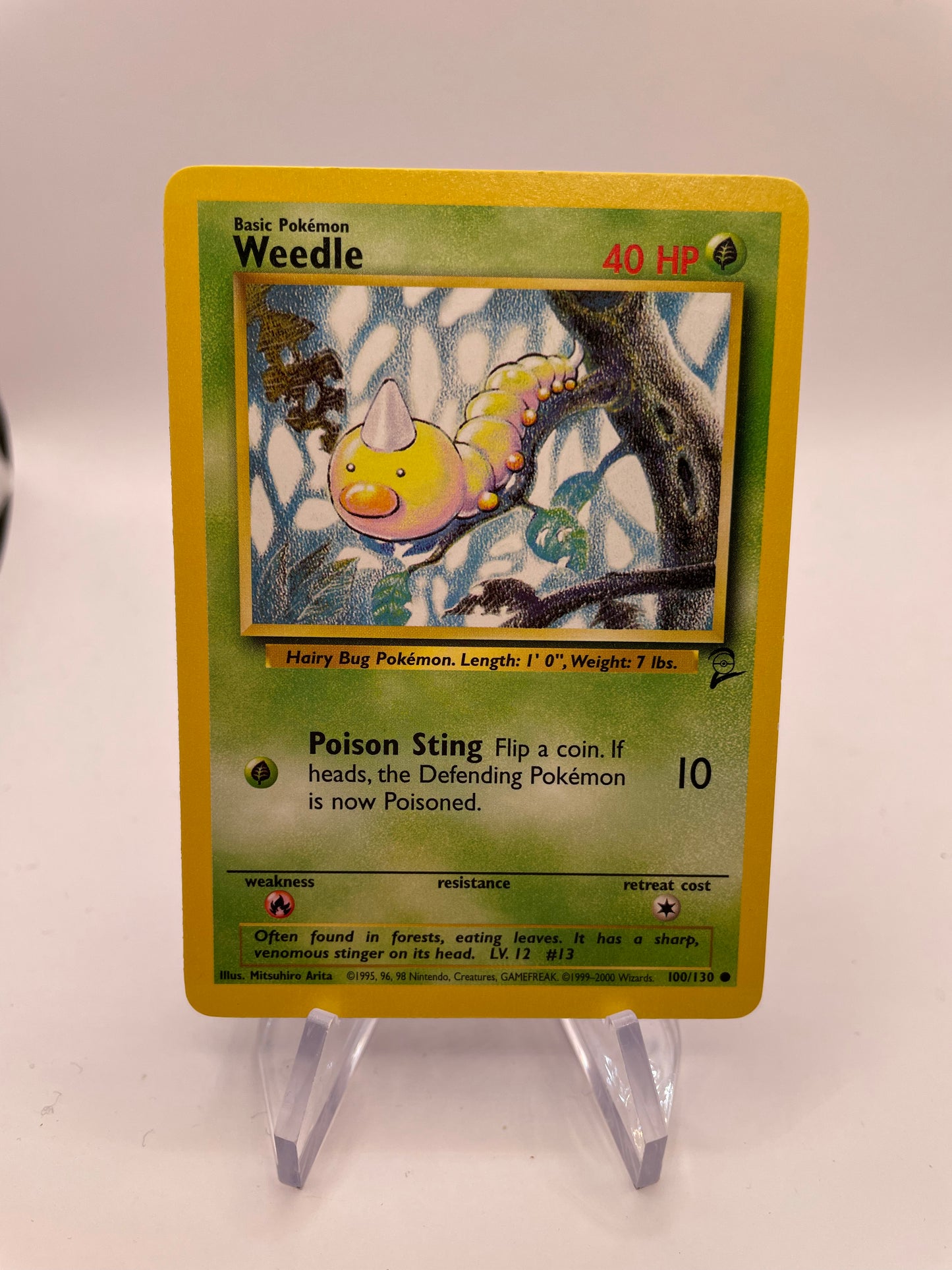 Pokemon Karte Base-Set 2 Weedle 100/130 Englisch
