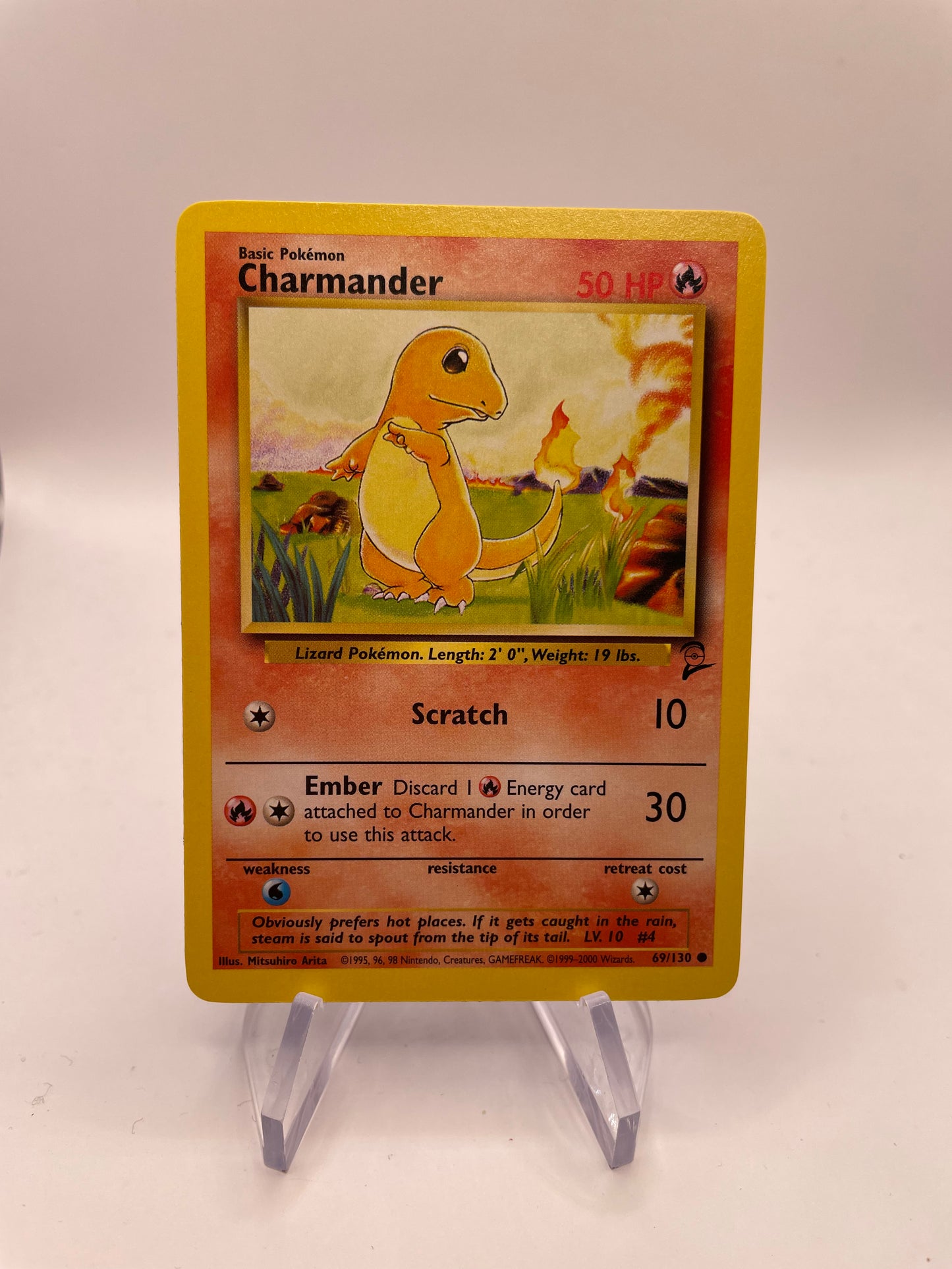 Pokemon Karte Base-Set 2 Glumanda 69/130 Englisch