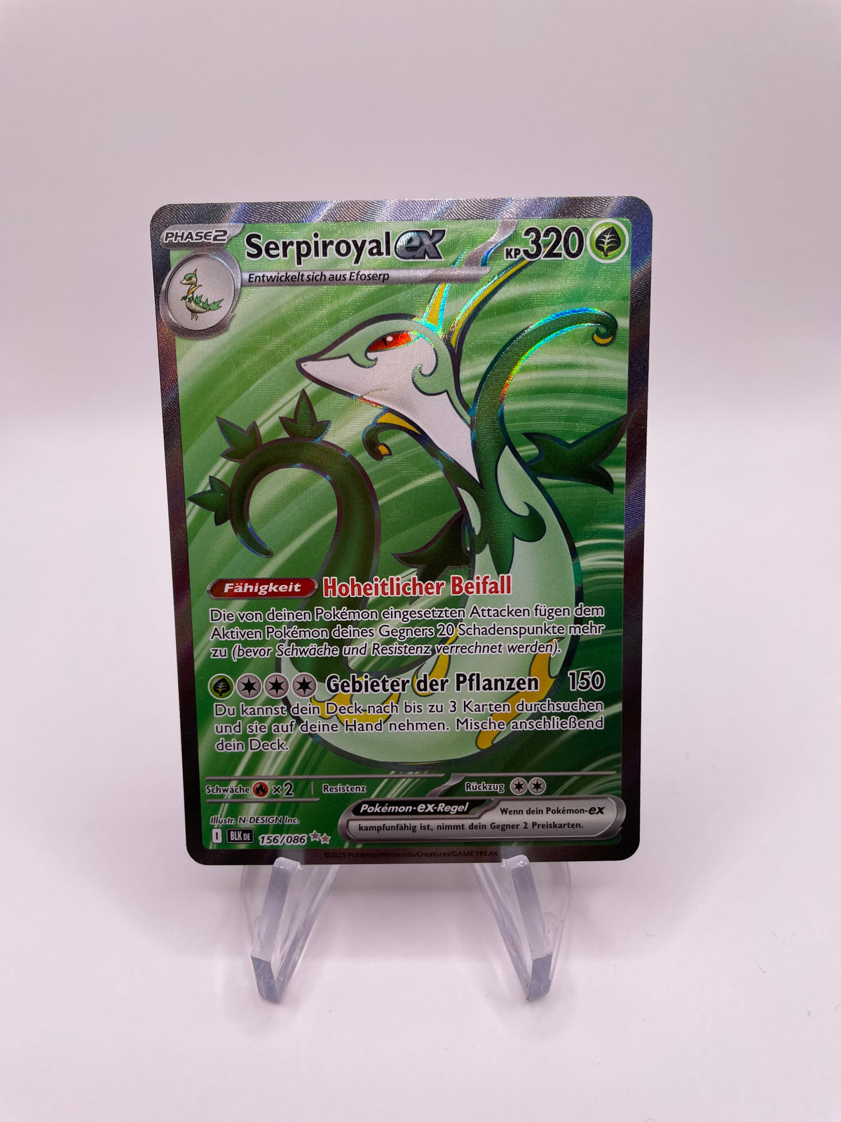 Pokemon Karte Ex Fullart Serpiroyal 156/86 Deutsch