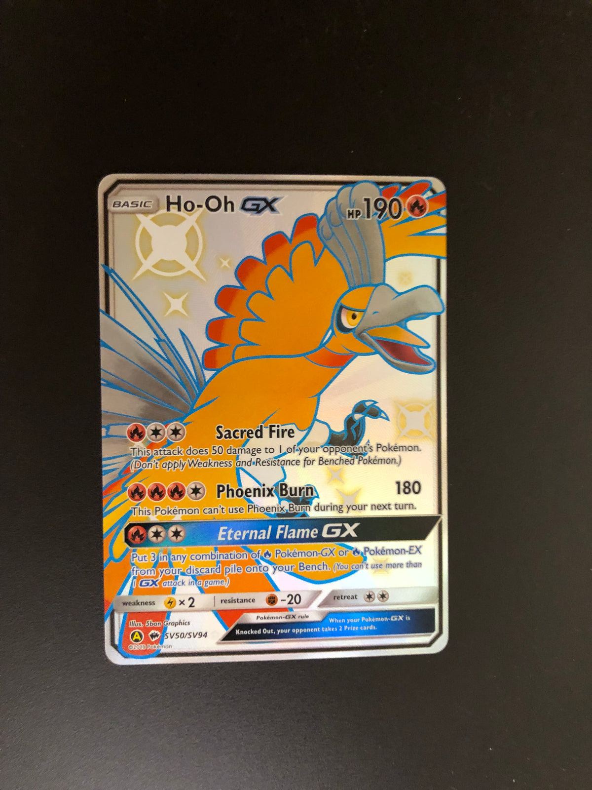 Pokemon Karte GX Shiny Ho-Oh SV50/SV94 Englisch