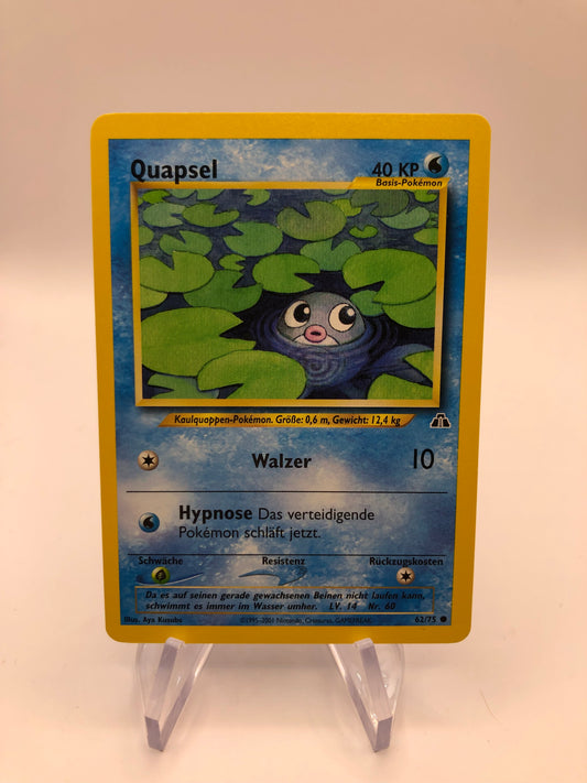 Pokemon Karte Neo Discovery Quapsel 62/75 Deutsch