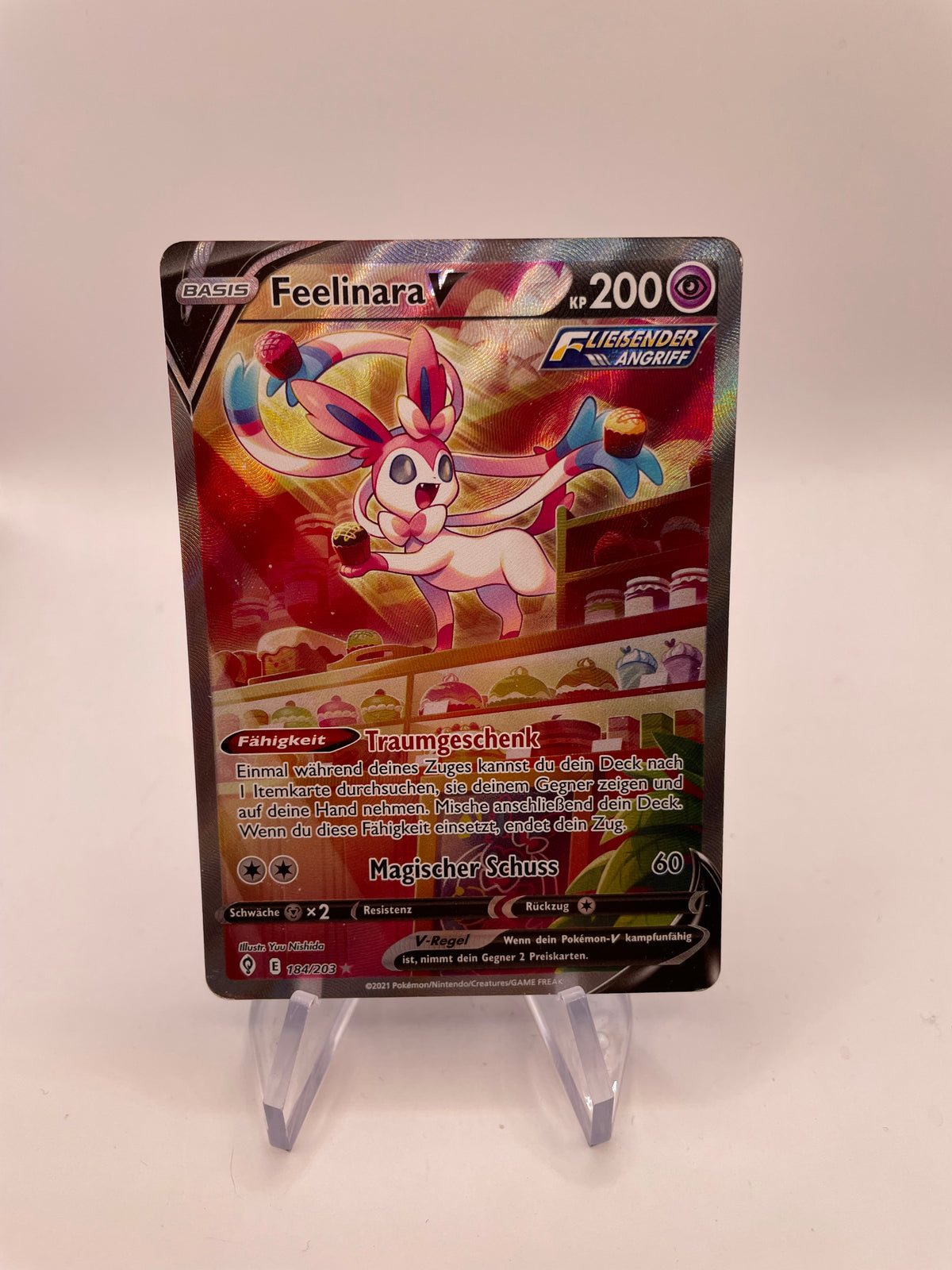 Pokemon Karte V Alt Art Feelinara 184/203 Deutsch