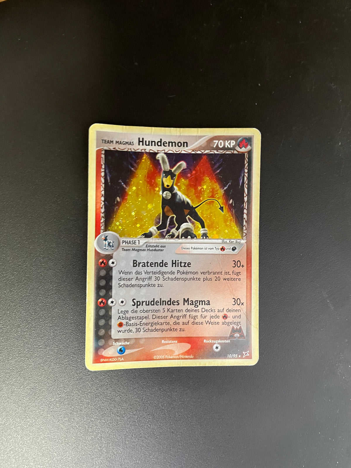 Pokemon Karte Holo Hundemon 10/95 Deutsch