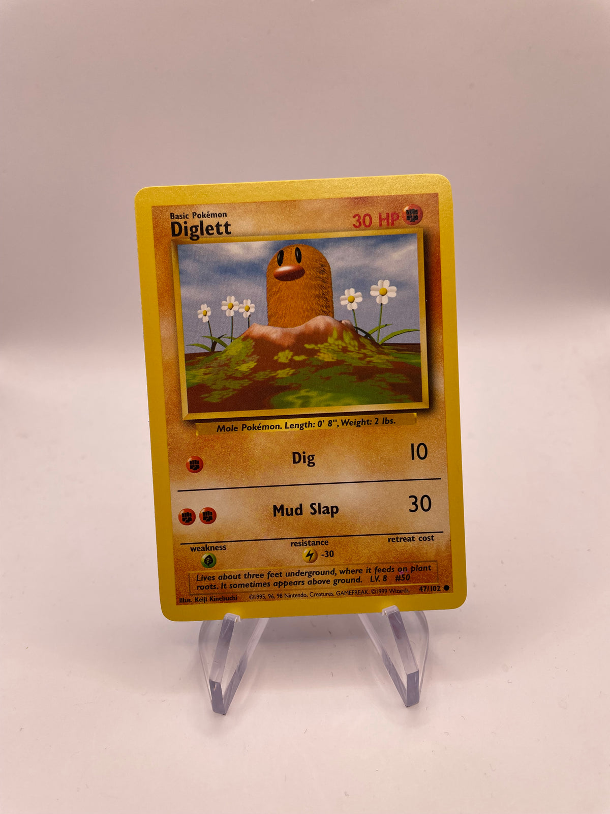 Pokemon Karte Base Set Diglett 47/102 Englisch