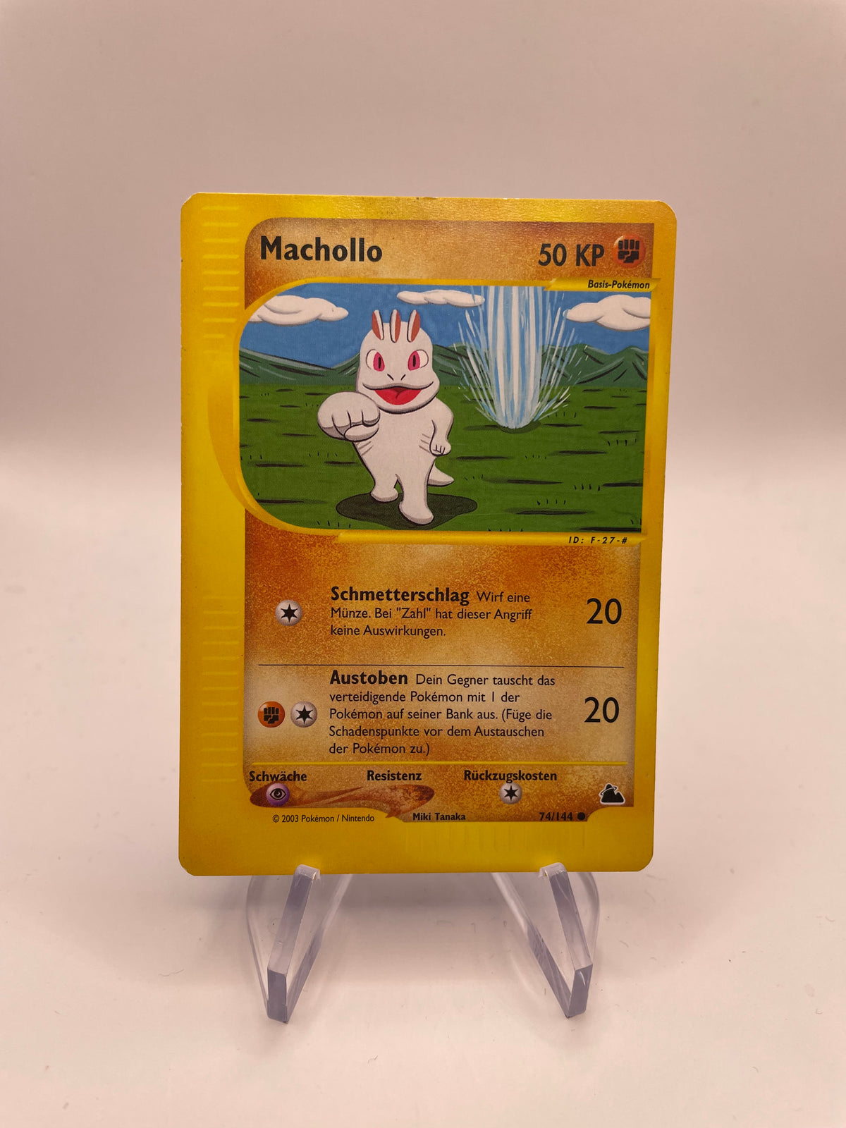 Pokemon Karte E-Series Machollo 74/144 Deutsch