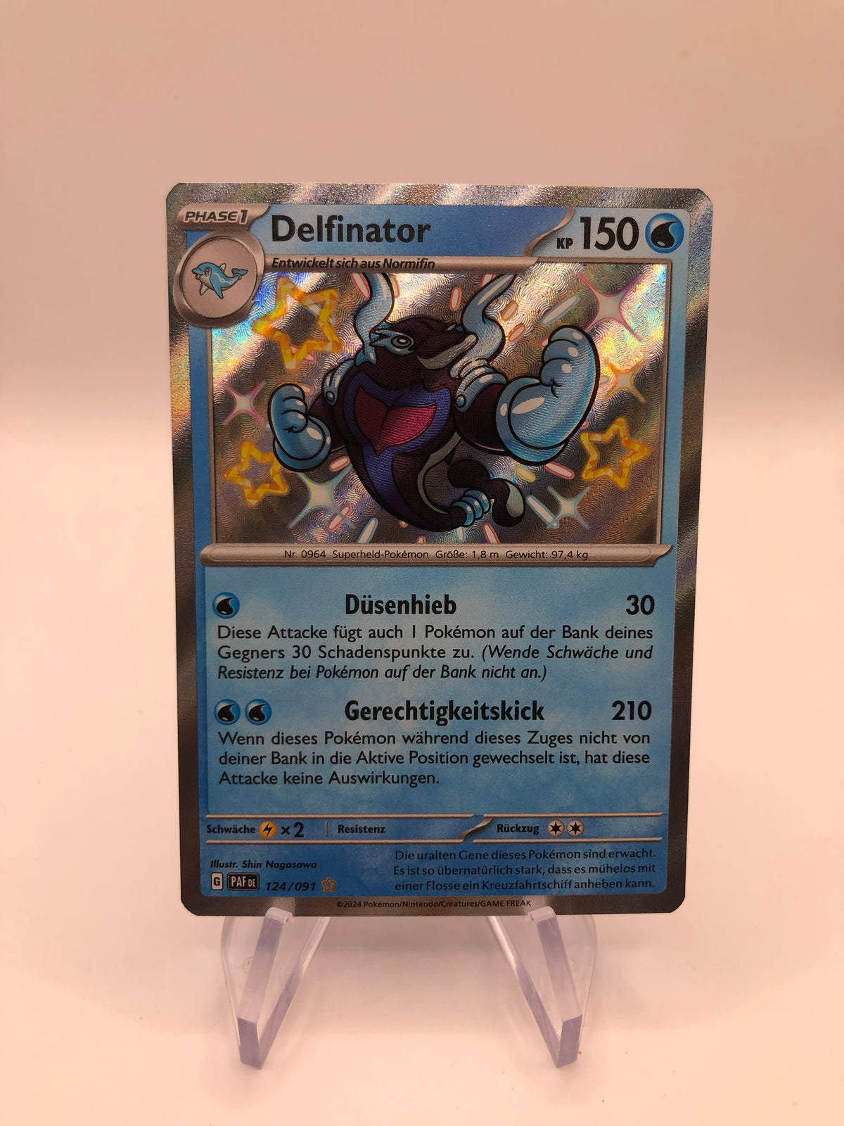 Pokemon Karte Shiny Delfinator 124/91 Deutsch