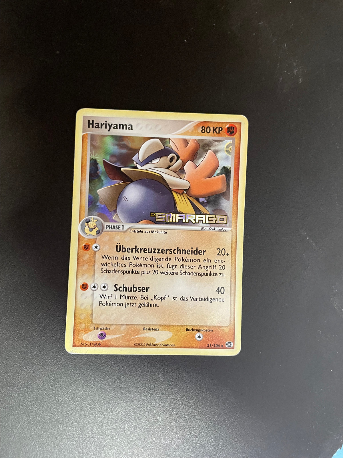 Pokemon Karte Holo Hariyama 31/106 Deutsch