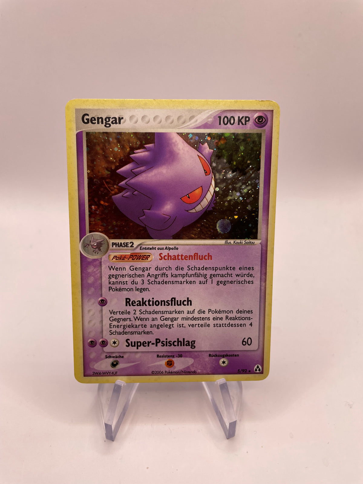 Pokemon Karte Holo Gengar 5/92 Deutsch
