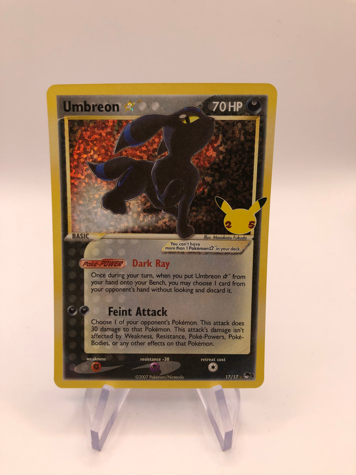 Pokemon Karte Holo Celebration Gold Star Nachtara 17/17 Englisch