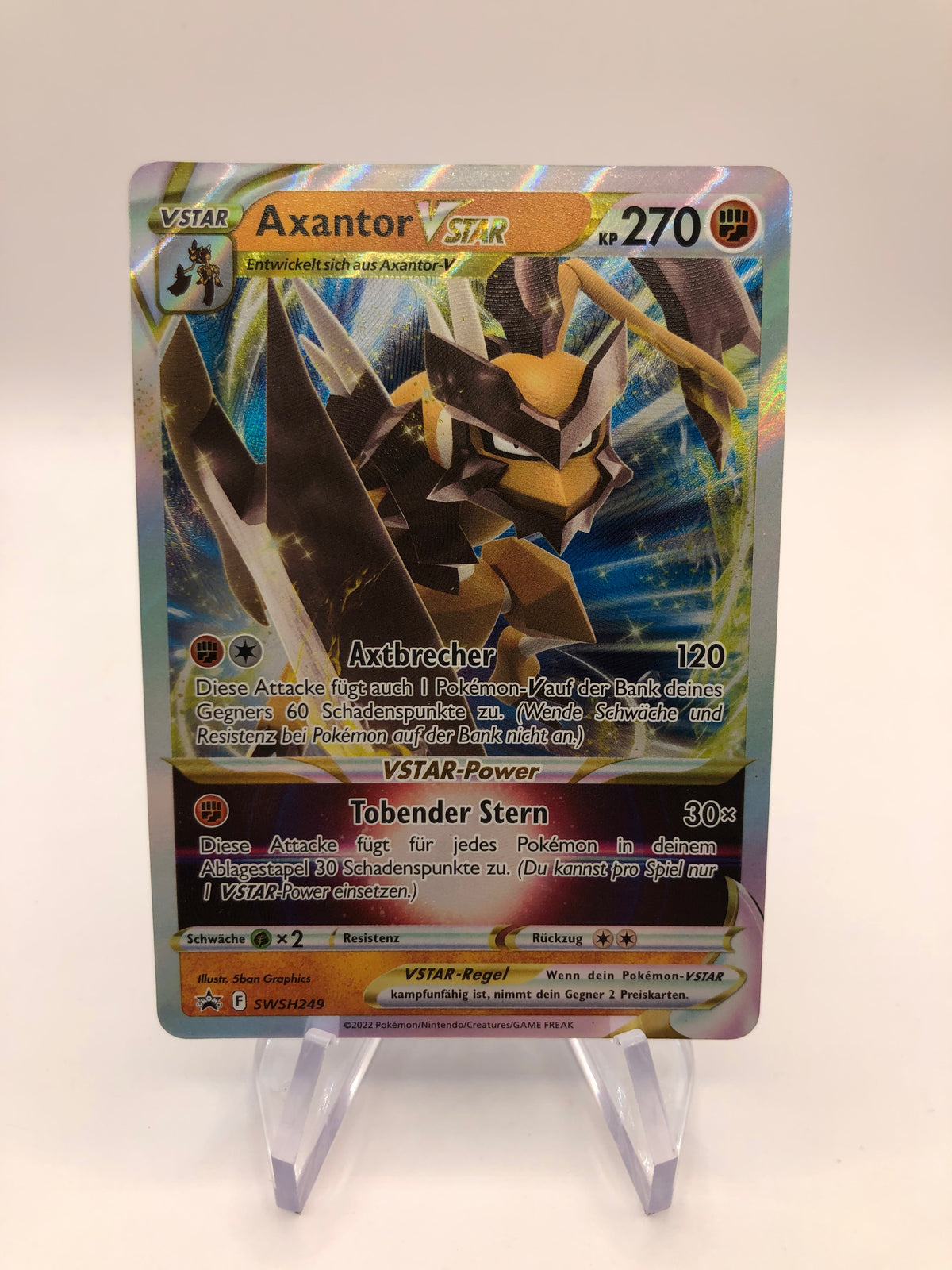 Pokemon Karten Vstar Axantor SWSH249 Deutsch