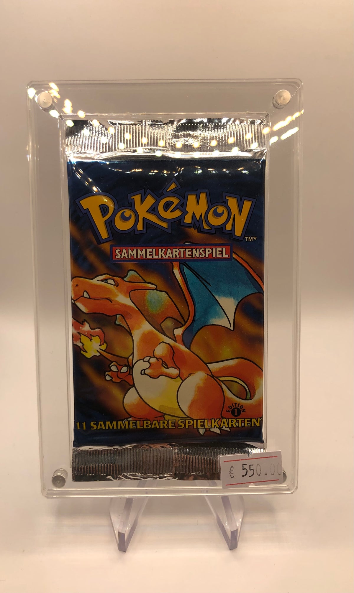 Pokemon Karte 1.Edition Base Set Glurak Booster Deutsch