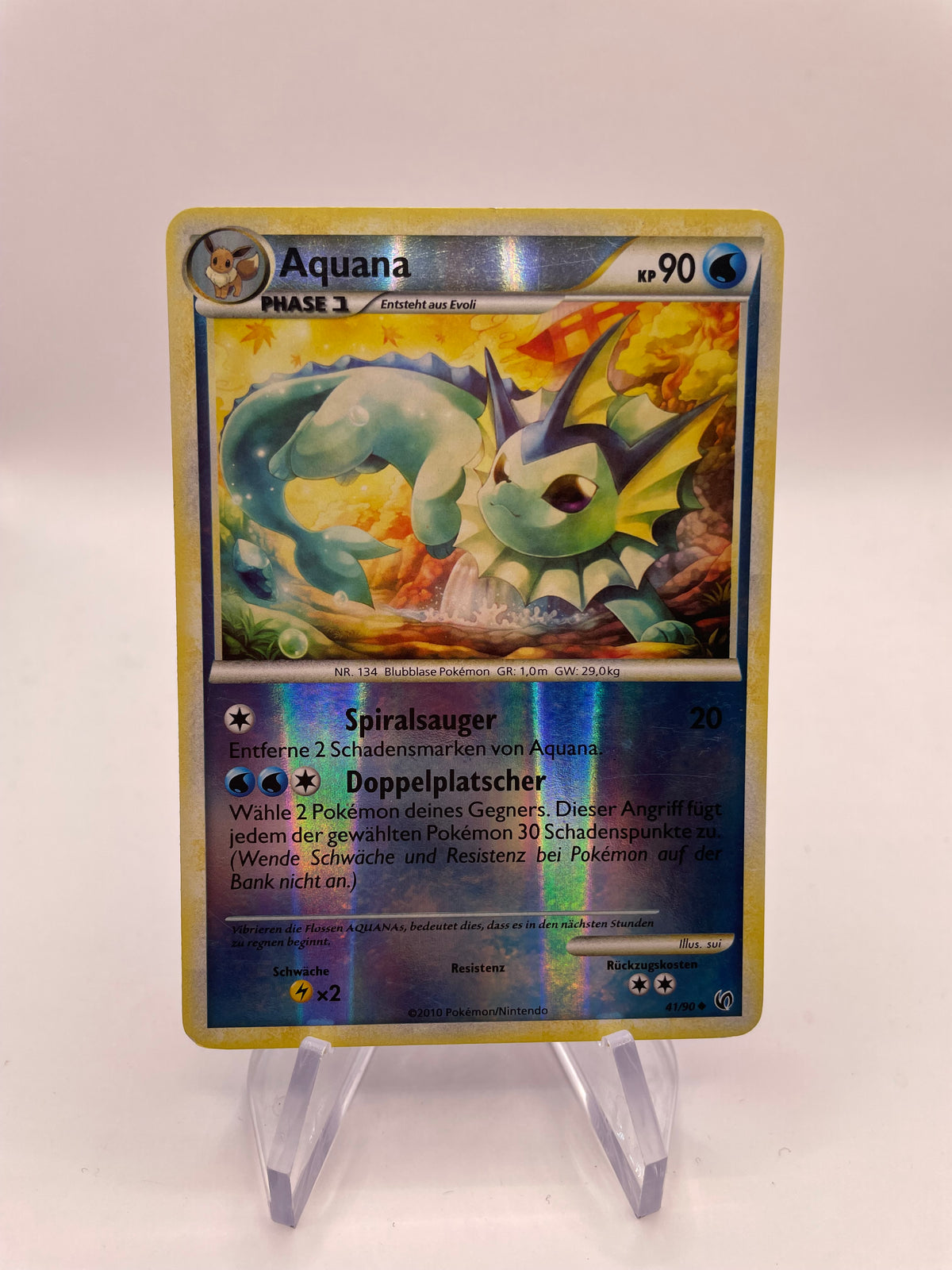 Pokemon Karte Revers Aquana 41/90 Deutsch