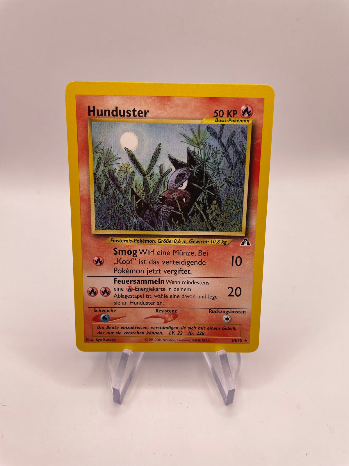 Pokemon Karte Neo Discovery Hunduster 24/75 Deutsch