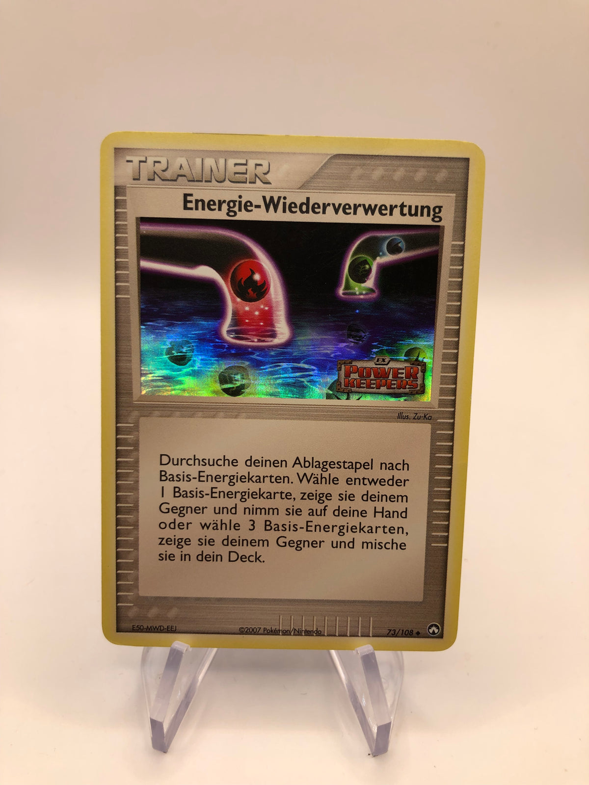 Pokemon Karte Revers Stamp Trainer Energie-Wiederverwertung 73/108 Deutsch