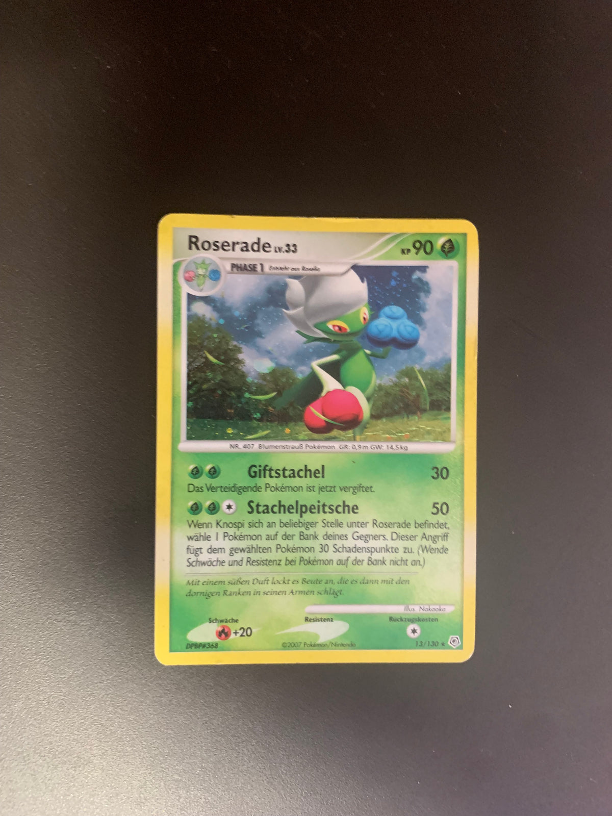 Pokemon Karte Reverse Roserade 13/130 Deutsch