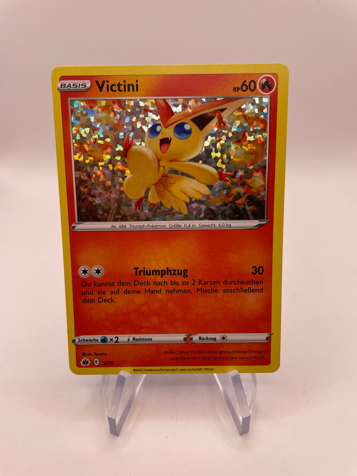 Pokemon Karte Holo Victini 5/15 Deutsch