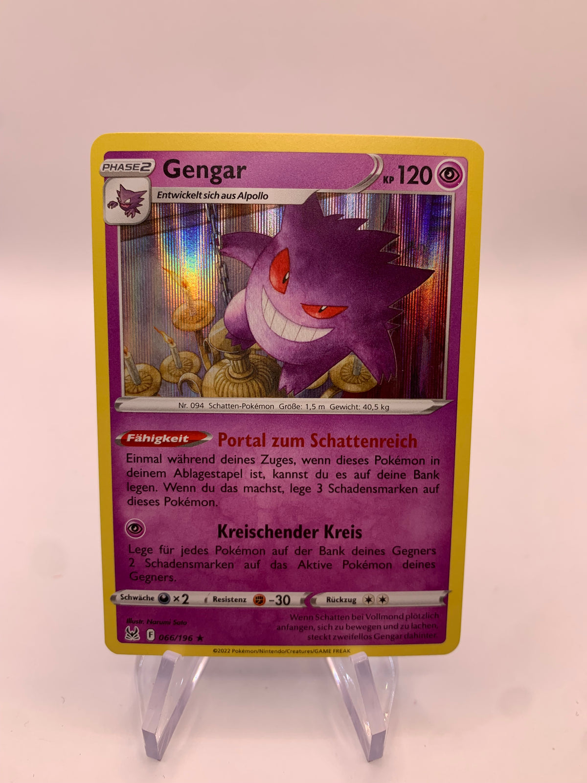 Pokemon Karte Holo Gengar 66/196 Deutsch