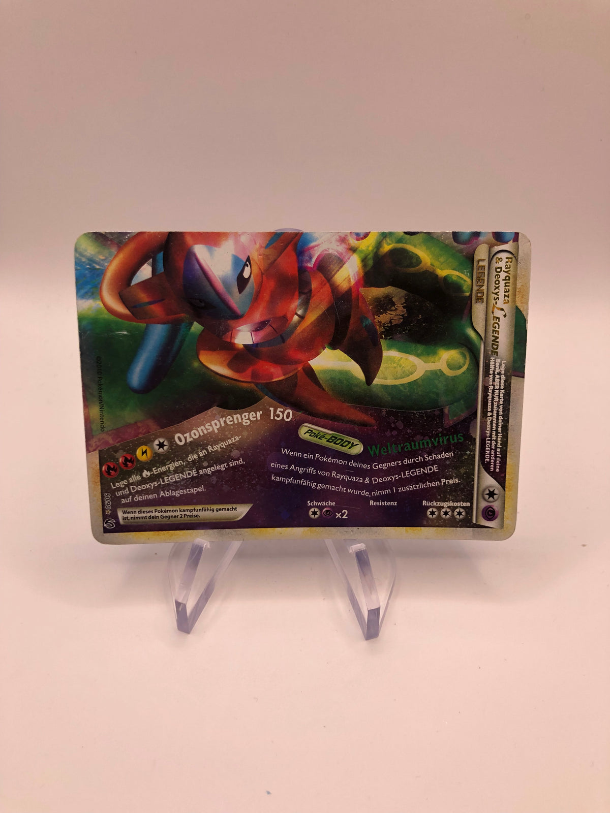 Pokemon Karte Legendem Rayquaza und Deoxys 90/90 Deutsch