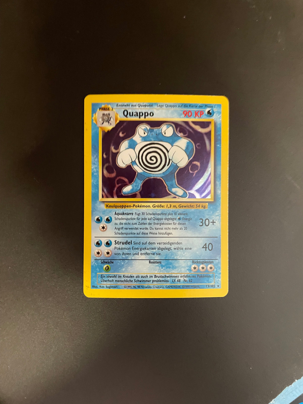 Pokemon Karte Holo Quappo 13/102Deutsch