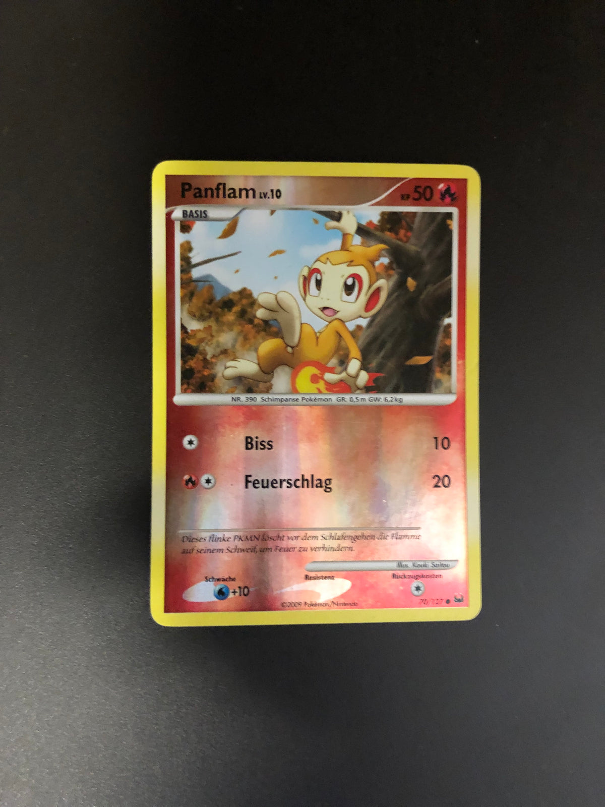 Pokemon Karte Revers Panflam 70/127 Deutsch