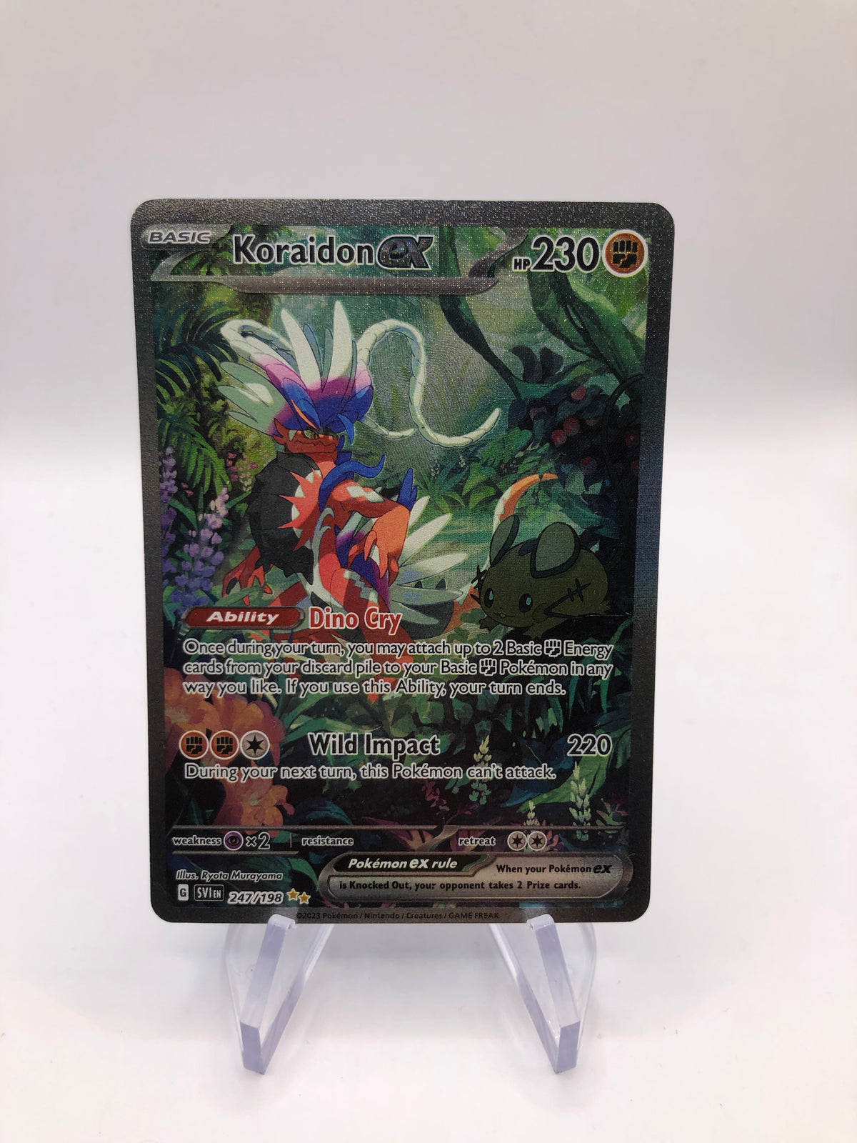 Pokemon Karte EX Alt Art Koraidon 247/198 Englisch