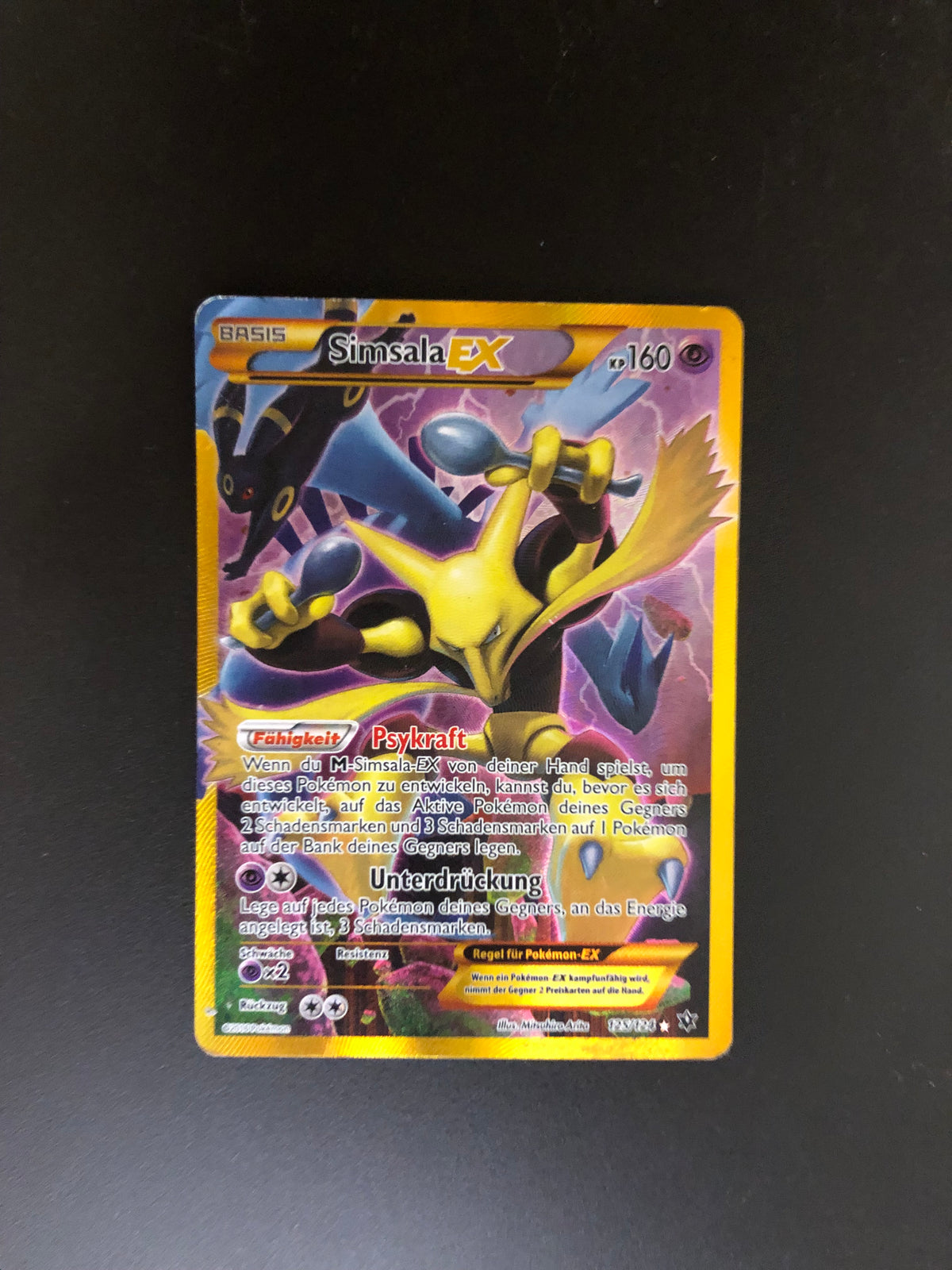 Pokemon Karte EX Simsala 125/124 Deutsch