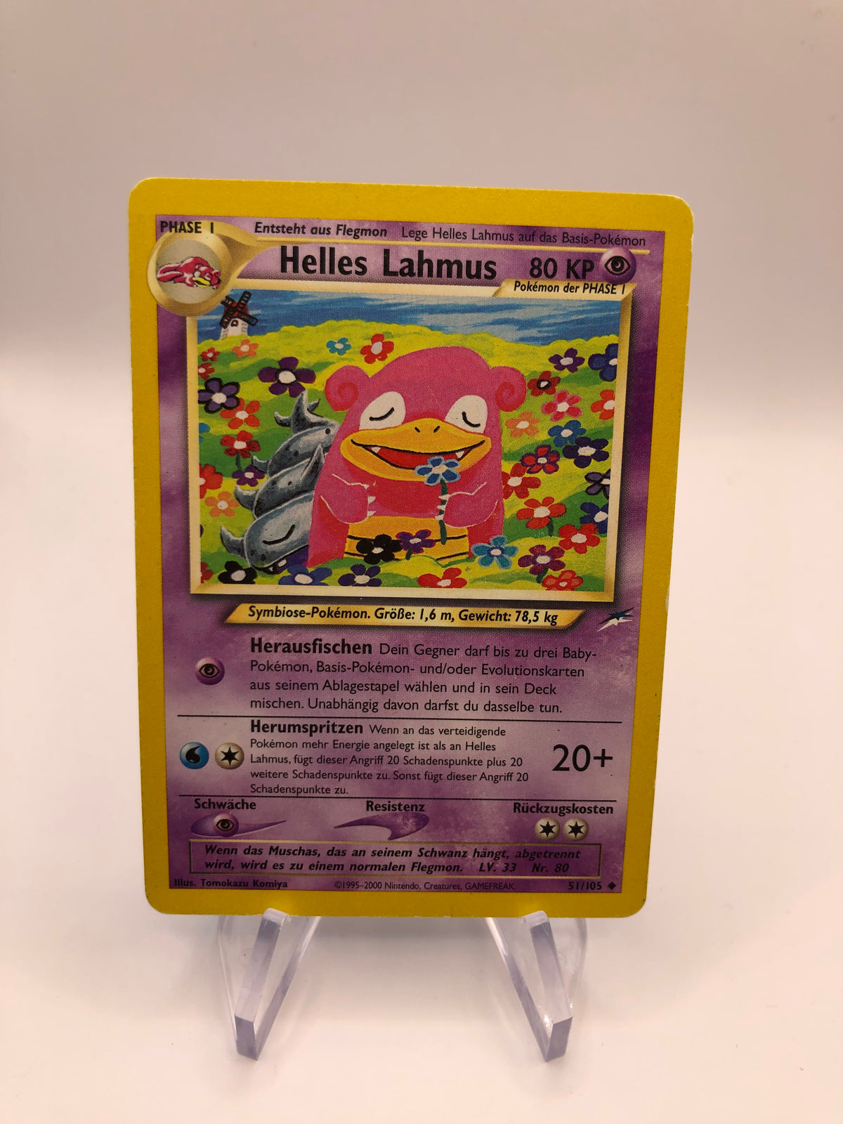 Pokemon Karte Helles Lahmus 51/105 Deutsch
