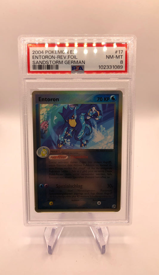Pokemon Karte Rev. Psa 8 Entoron 17/100 Deutsch